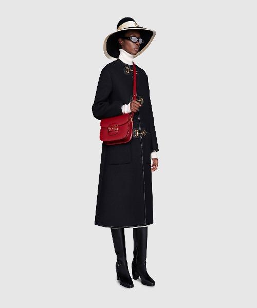 Gucci 1955 Horsebit Shoulder Bag for Women - Genuine Leather Crossbody Handbag in Classic Red | Perfect for Work, Travel & Evening Events