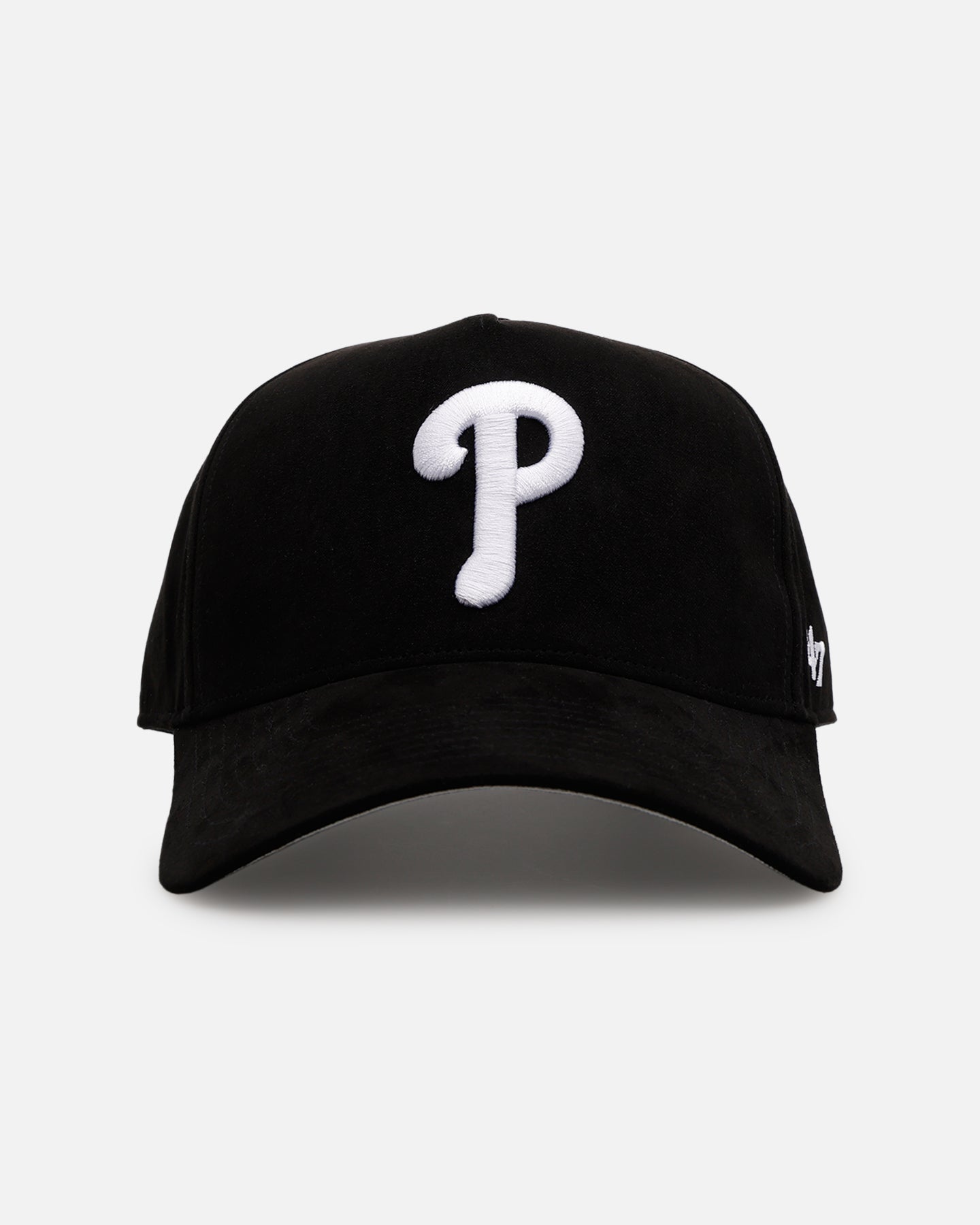 47 Brand Philadelphia Phillies 'Ultrasuede' 47 MVP Adjustable Strapback Hat - Black/White Baseball Cap for Men - Perfect for Game Day, Sports Events & Casual Wear