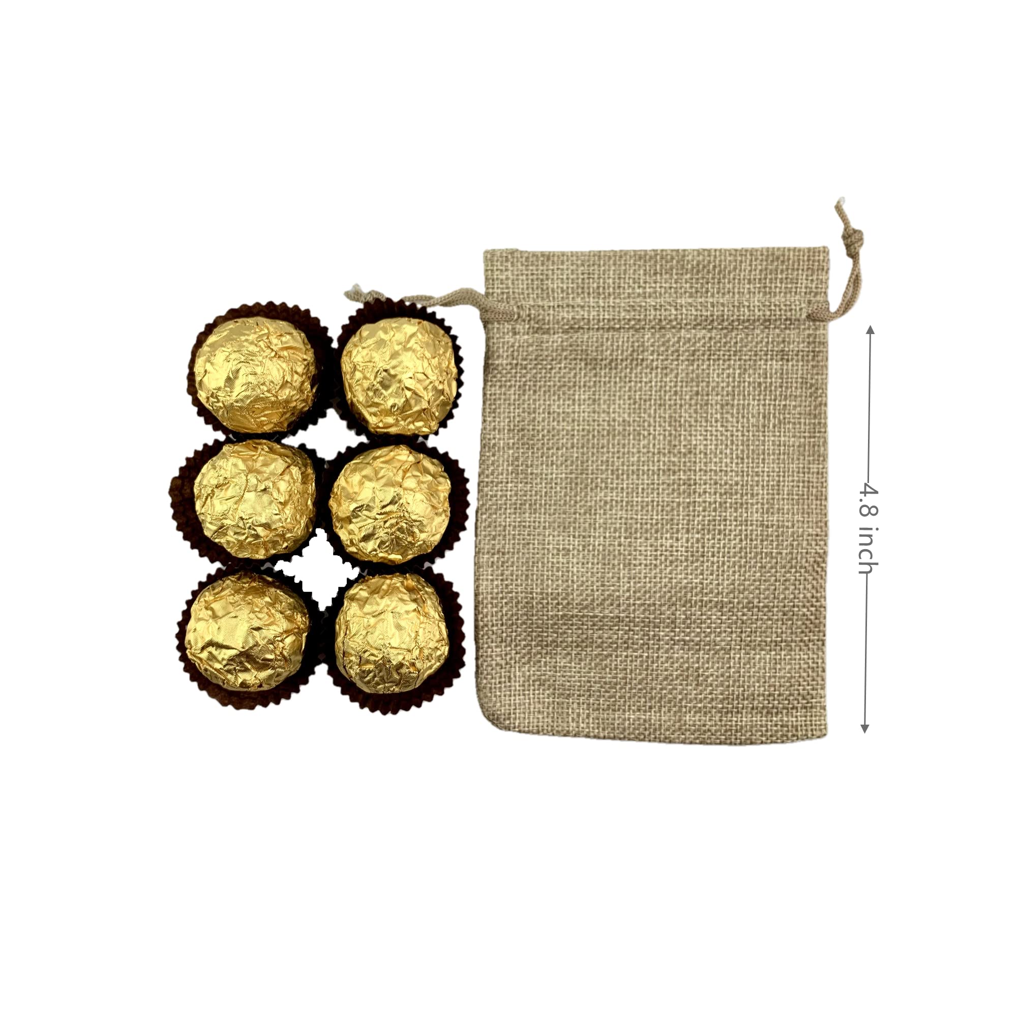 25 Pack Burlap Drawstring Gift Bags - 4x5.6 Inch Royal Blue Linen Jewelry Pouches for Wedding Favors, Birthday Party, DIY Crafts, Treat Bags & Handmade Gifts - Perfect for Jewelry Storage, Party Favors, and Small Gift Wrapping