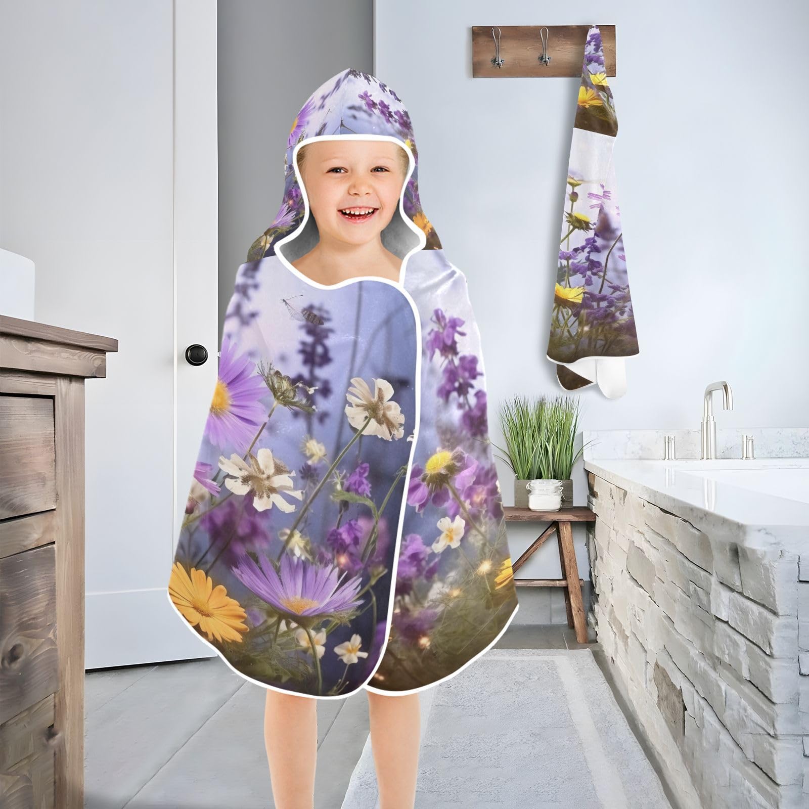 Premium Soft Wildflowers Bath Towel - Ultra Absorbent 23.5