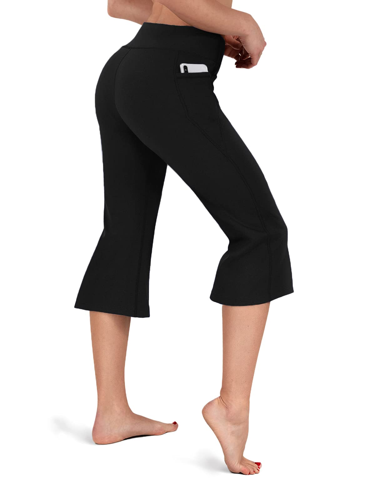 Inno Bootcut Yoga Pants for Women - High Waisted Workout Capris with 3 Pockets, Bootleg Tummy Control Leggings | Perfect for Yoga, Gym, Running & Casual Wear