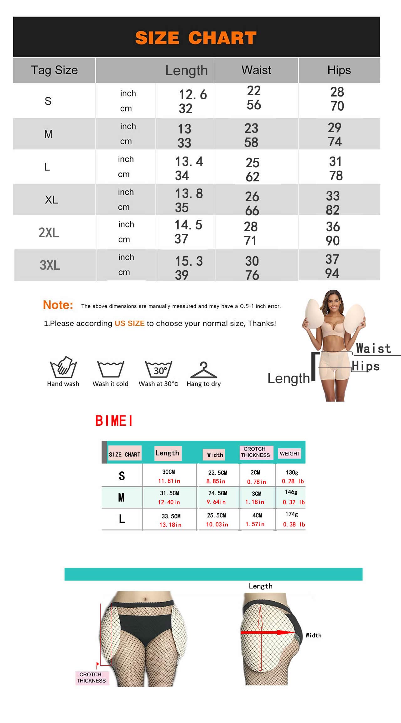 BIMEI 2-Piece Sponge Padded Women's Underwear - Hip Enhancer Panties for Butt Lifting & Shaping | Low Waist Design | Perfect for Daily Wear, Special Occasions & Body Shaping