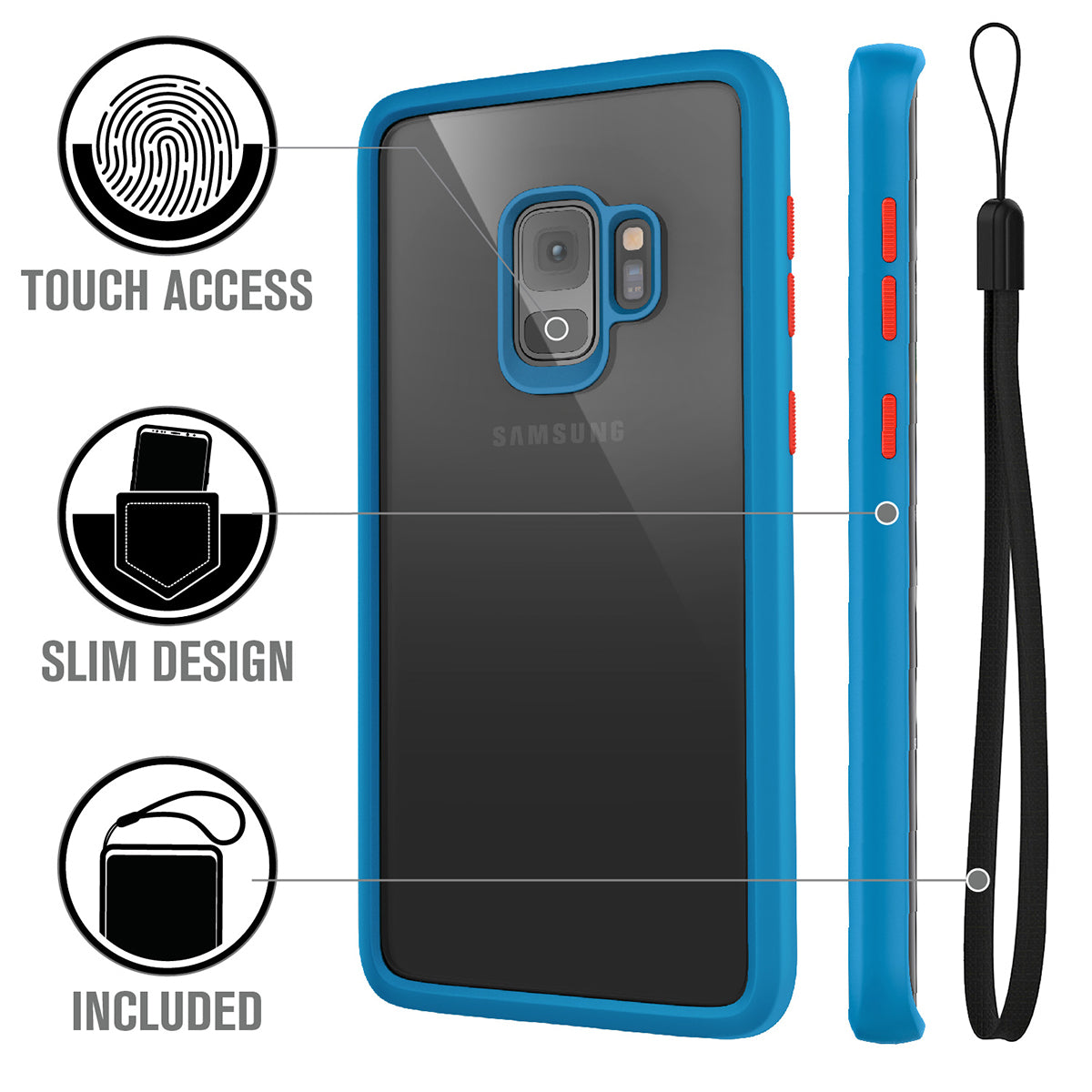 Samsung Galaxy S9 Shockproof Case - Heavy Duty Impact Protection Cover for Samsung Galaxy S9 - Perfect for Outdoor, Travel & Daily Use