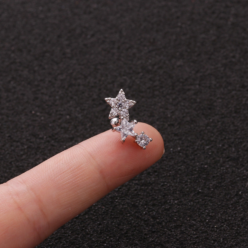 20G Celestial Galaxy Cartilage Ball Back Piercings - Unique Body Jewelry for Ear Cartilage, Tragus, Helix | Perfect for Everyday Wear, Parties & Self-Expression | HSPJ1969