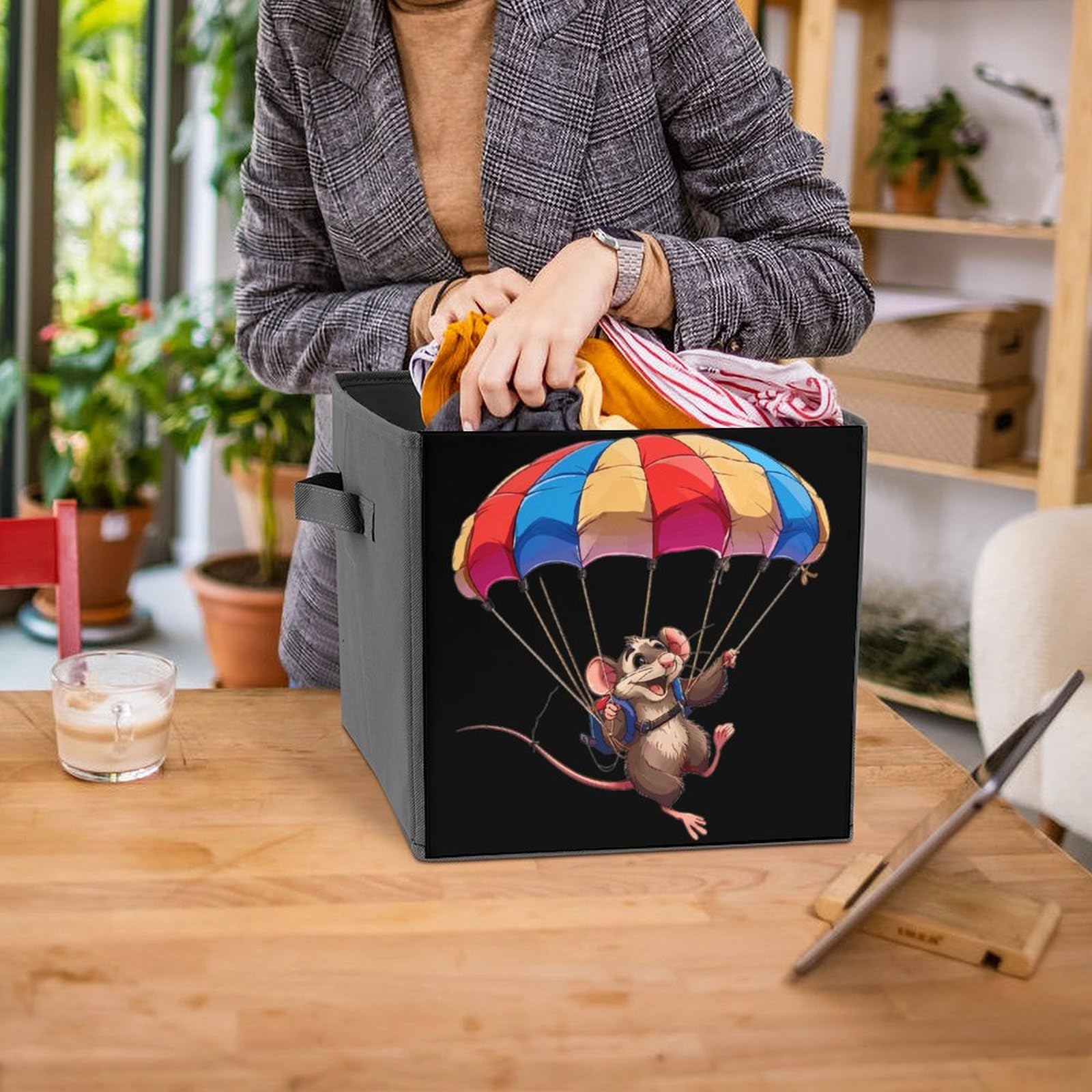 Foldable Storage Bins with Handles - 2PCS for Home & Office Organization