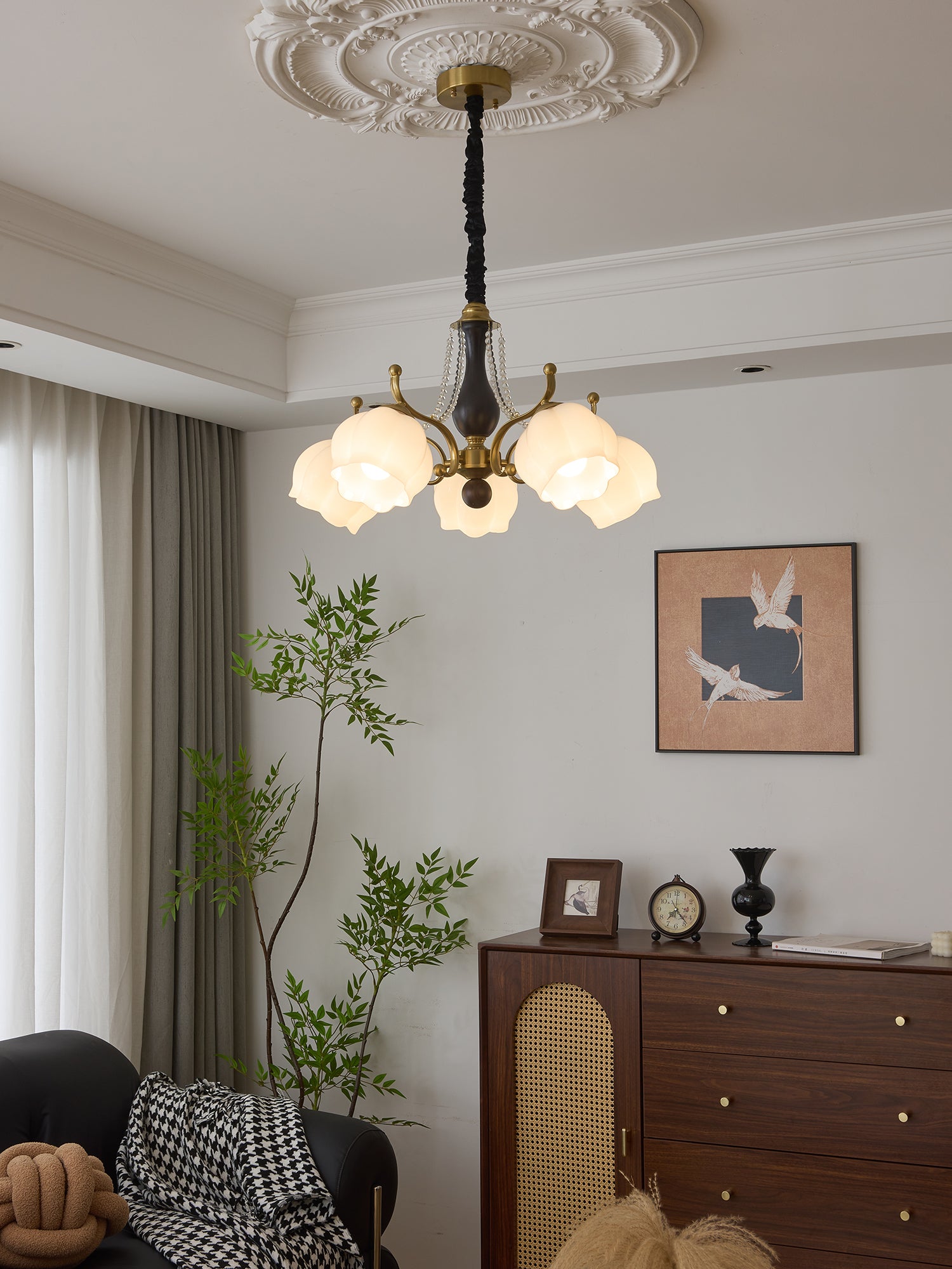 Antonia Chandelier - Elegant Crystal Ceiling Light Fixture for Dining Room & Living Room Decor | Perfect for Home Lighting & Interior Design