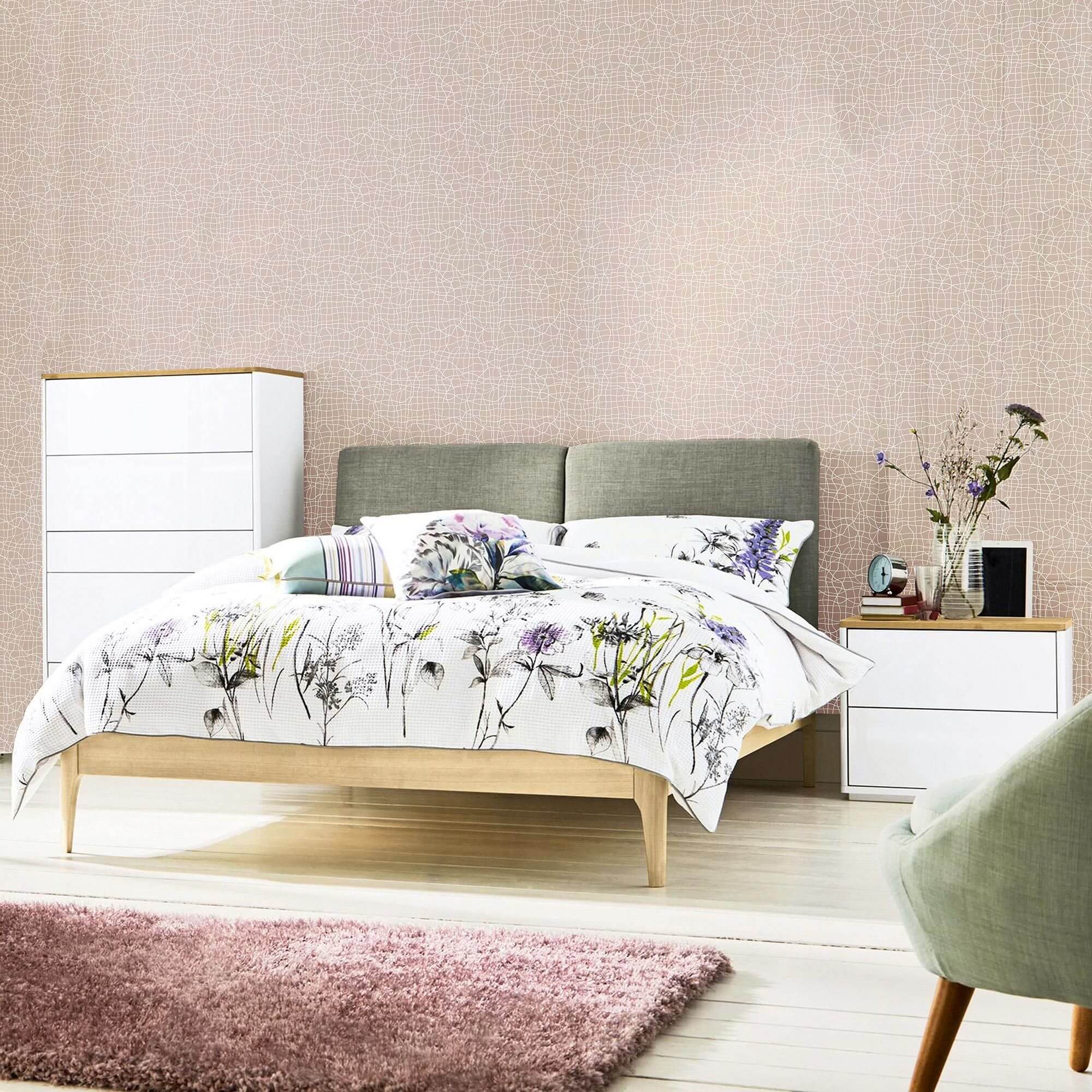 Beige Striped Peel and Stick Removable Wallpaper - Self-Adhesive Decorative Wall Covering for Bedroom, Living Room & Home Office Decor
