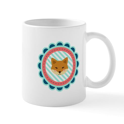 White - Baby Fox Patch Mugs