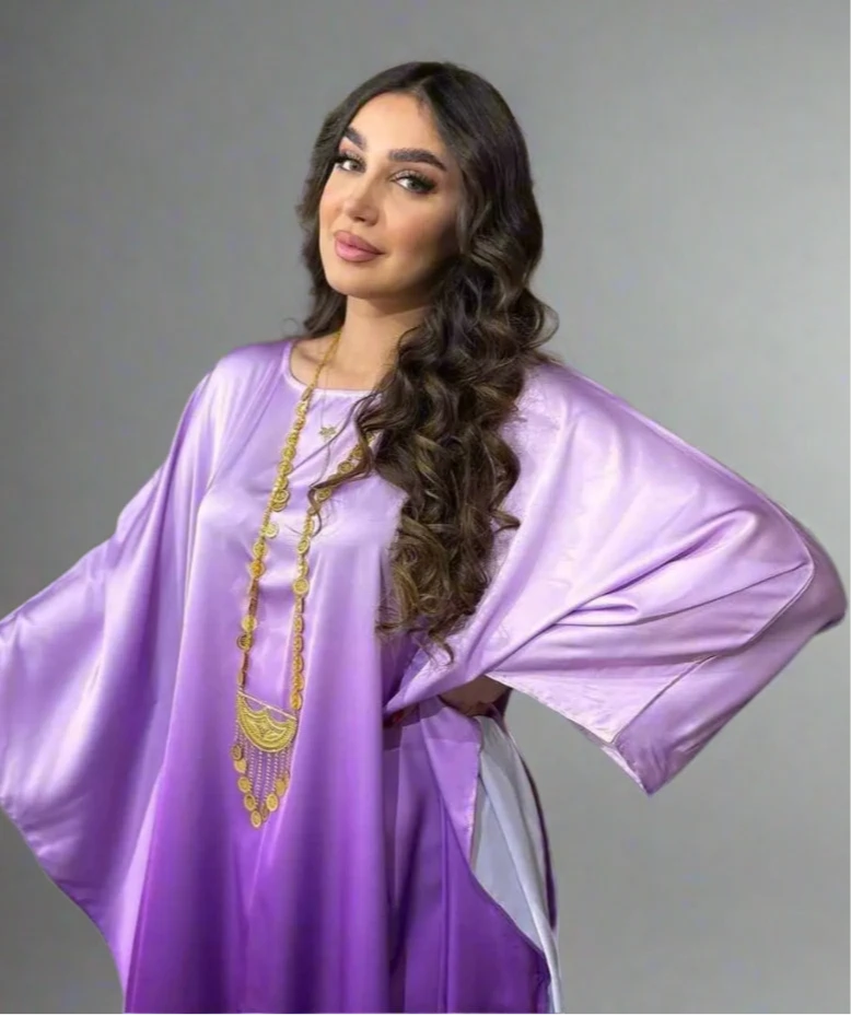 Free Size Batwing Sleeve Farasha Abaya Dress - Modest Islamic Women's Clothing for Prayer, Mosque & Special Occasions