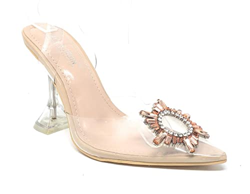 Cape Robbin Women's Transparent Strappy High Heel Booties - 3.5