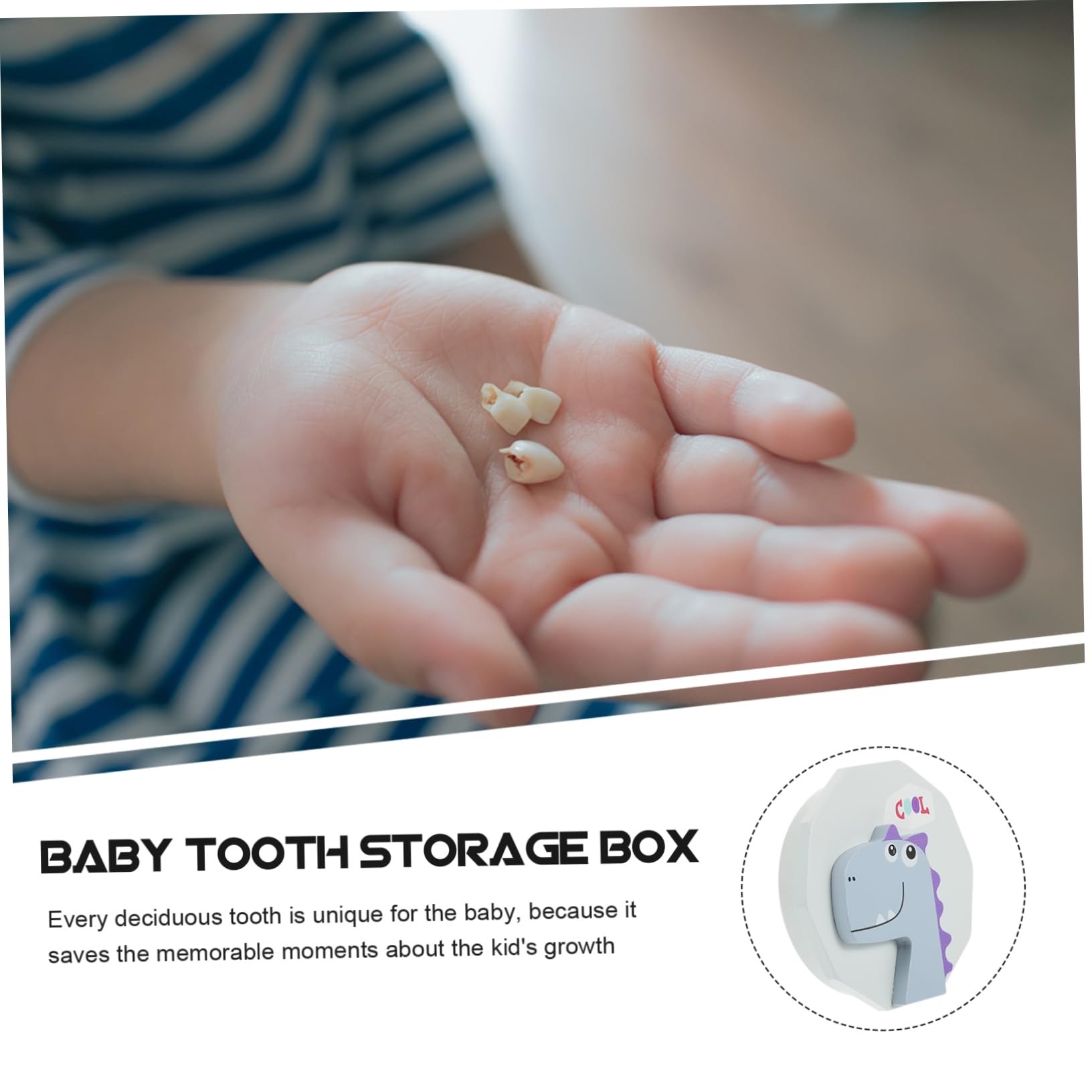 KOMBIUDA Baby Teeth Keepsake Box Set - Wooden Tooth Fairy Storage for Boys & Girls - Perfect Baby Shower Gift & First Tooth Memory Keeper - Ideal for Nursery Decor and Childhood Milestone Preservation