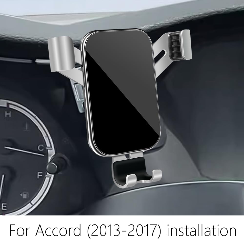 Universal Car Phone Holder Mount for Honda Accord 2013-2017 & Accord Hybrid 2014-2017 | 9th & 9.5th Gen Compatible | Anti-Slip Dashboard & Air Vent Cell Phone Cradle | Hands-Free Driving Accessory - Perfect for GPS Navigation, Music Control & Safe Commuting