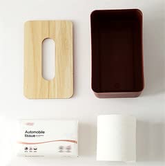 2Pcs Wooden Tissue Box Cover - Rectangular Removable Tissue Holder for Bathroom Vanity, Bedroom Dresser, Nightstand & Desk - Natural White Wood Storage Organizer - Perfect for Home, Office & Guest Room Decor