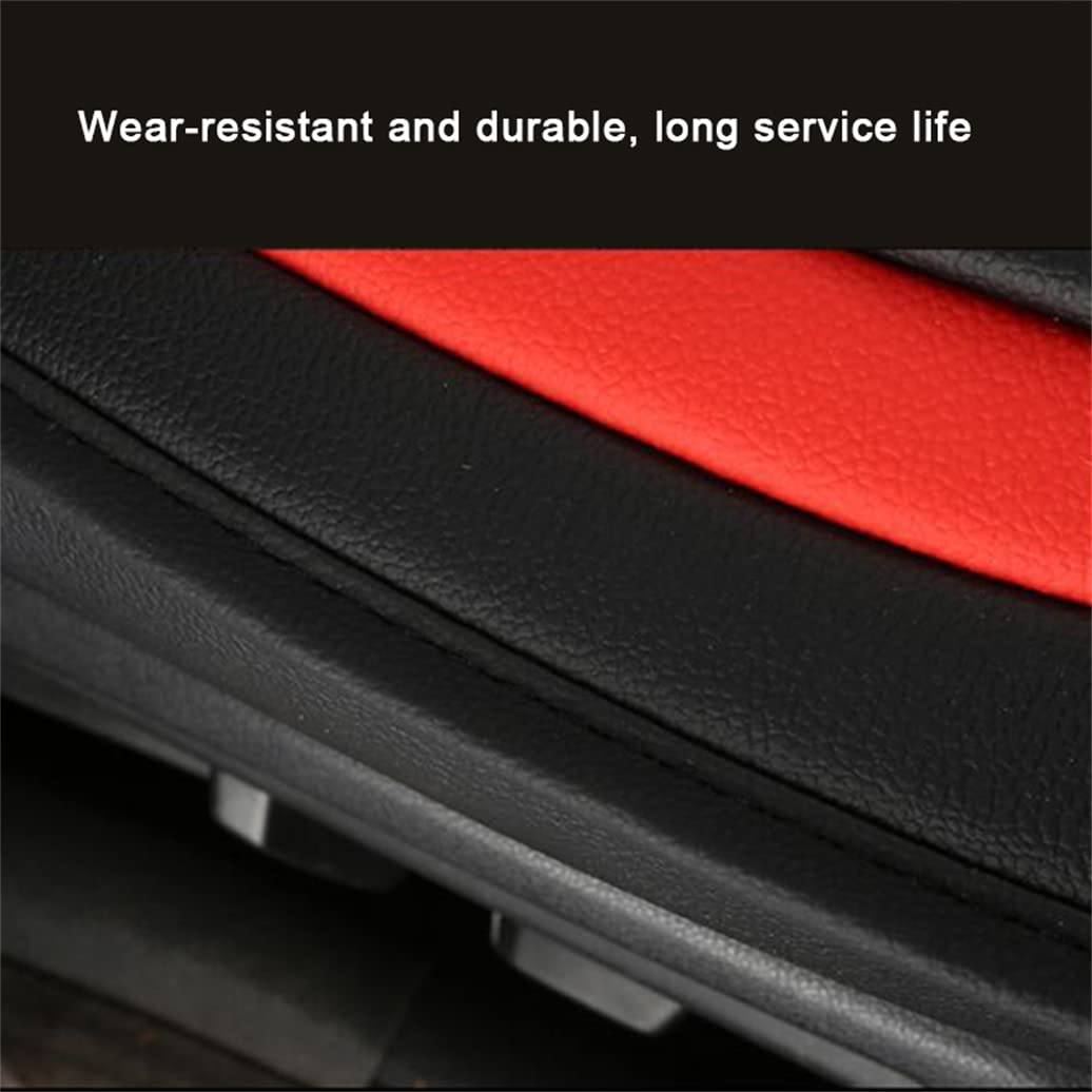 Premium Eco-Friendly Leather Car Seat Cover - Anti-Slip, Wrap-Around Design Fits 98% Vehicles (Black & Pink) | Front Seat Cushion Protector for Luxury Cars, SUVs & Trucks | Perfect for Commuting, Road Trips & Family Travel
