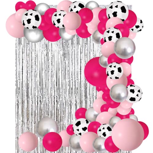Hot Pink Silver Cow