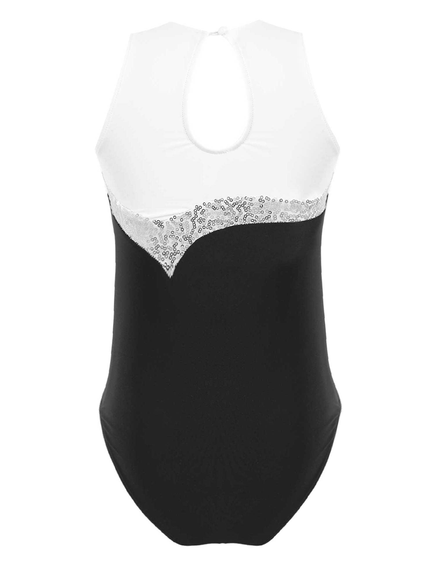 Girls Sleeveless Gymnastics Leotard - Ballet Dance Outfit with Pattern Print - Athletic One-Piece Bodysuit for Gymnastics, Ballet & Dance Performances