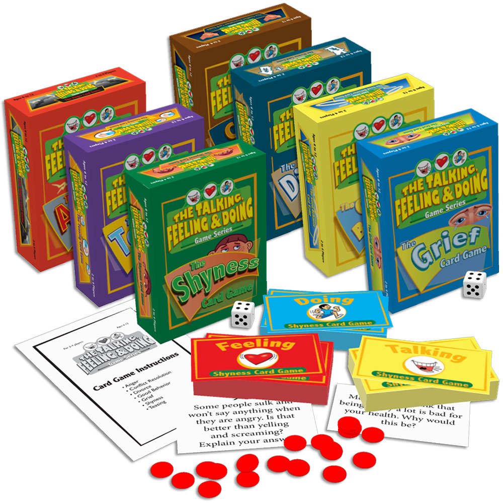 The Talking, Feeling & Doing Card Games Set for Kids - Fun Educational Therapy Games for Emotional Learning & Family Bonding - Perfect for Counseling, Classroom & Home Activities