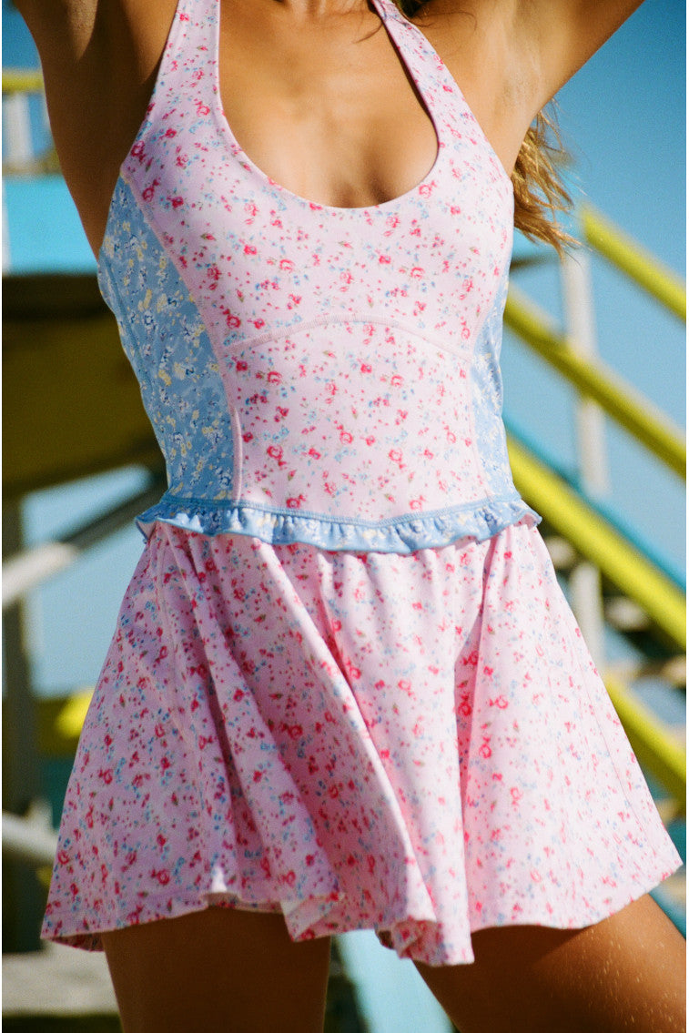 Tierney Floral Print Active Dress - Women's Workout Dress for Yoga, Running & Gym - Comfortable & Stylish Exercise Dress