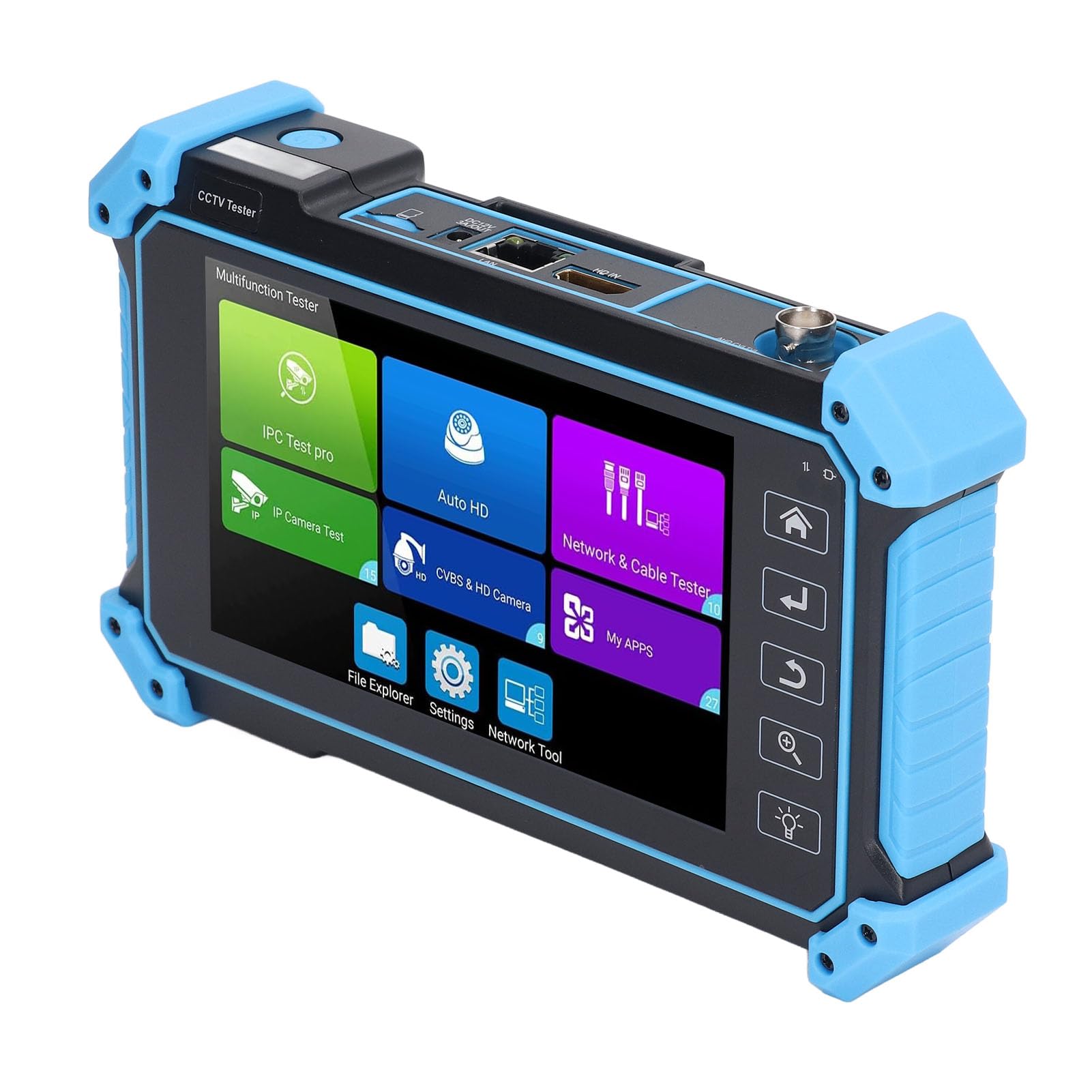 Professional Security Monitor Display CCTV Tester - Analog Video & IP Camera Tester with Network Cable Testing | US Plug | Ideal for Surveillance System Installation & Maintenance