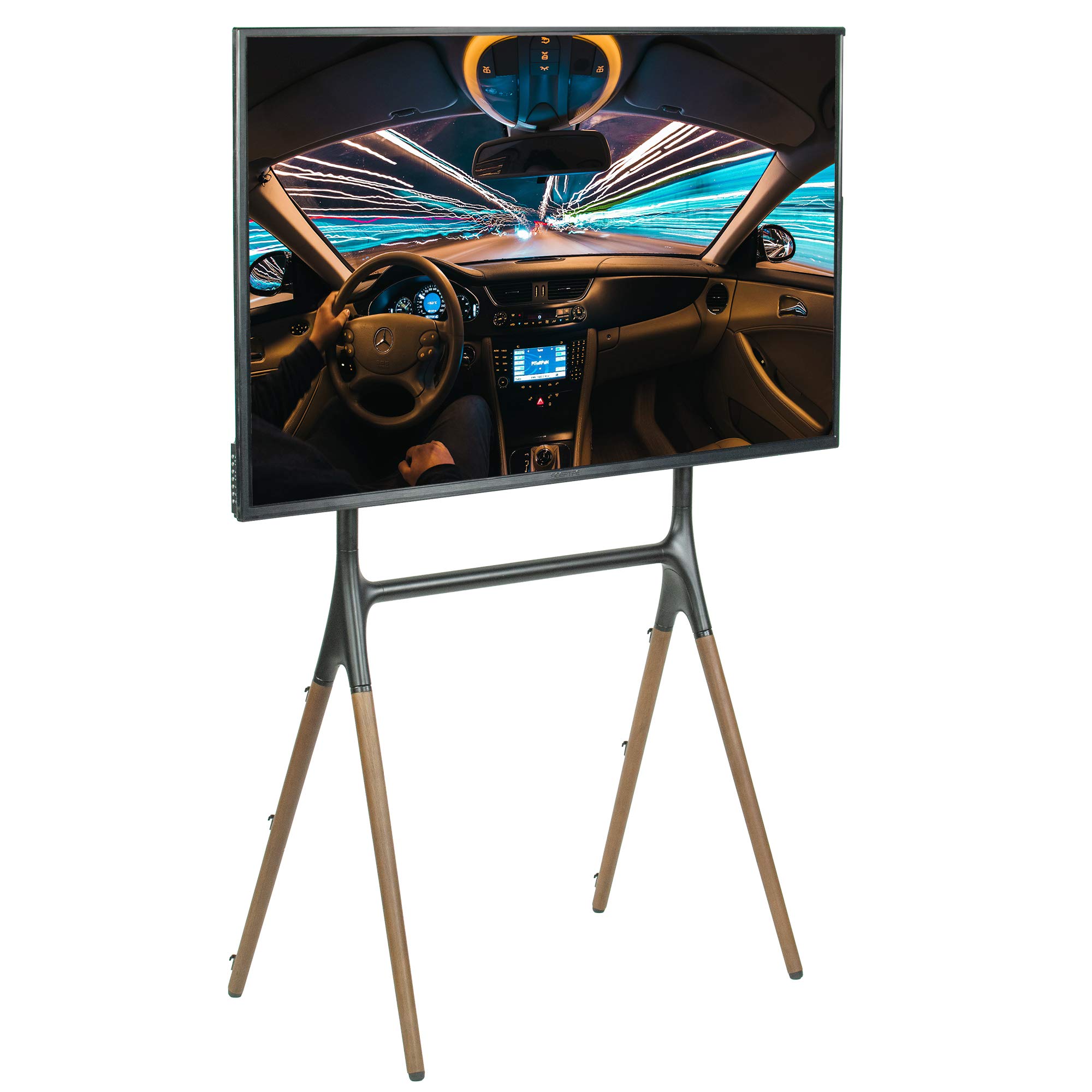 VIVO STAND-TV70A 49-70 Inch Adjustable TV Mount Stand with 4 Legs for LED LCD Screens - Studio Display Easel for Home Theater, Gaming & Office Use