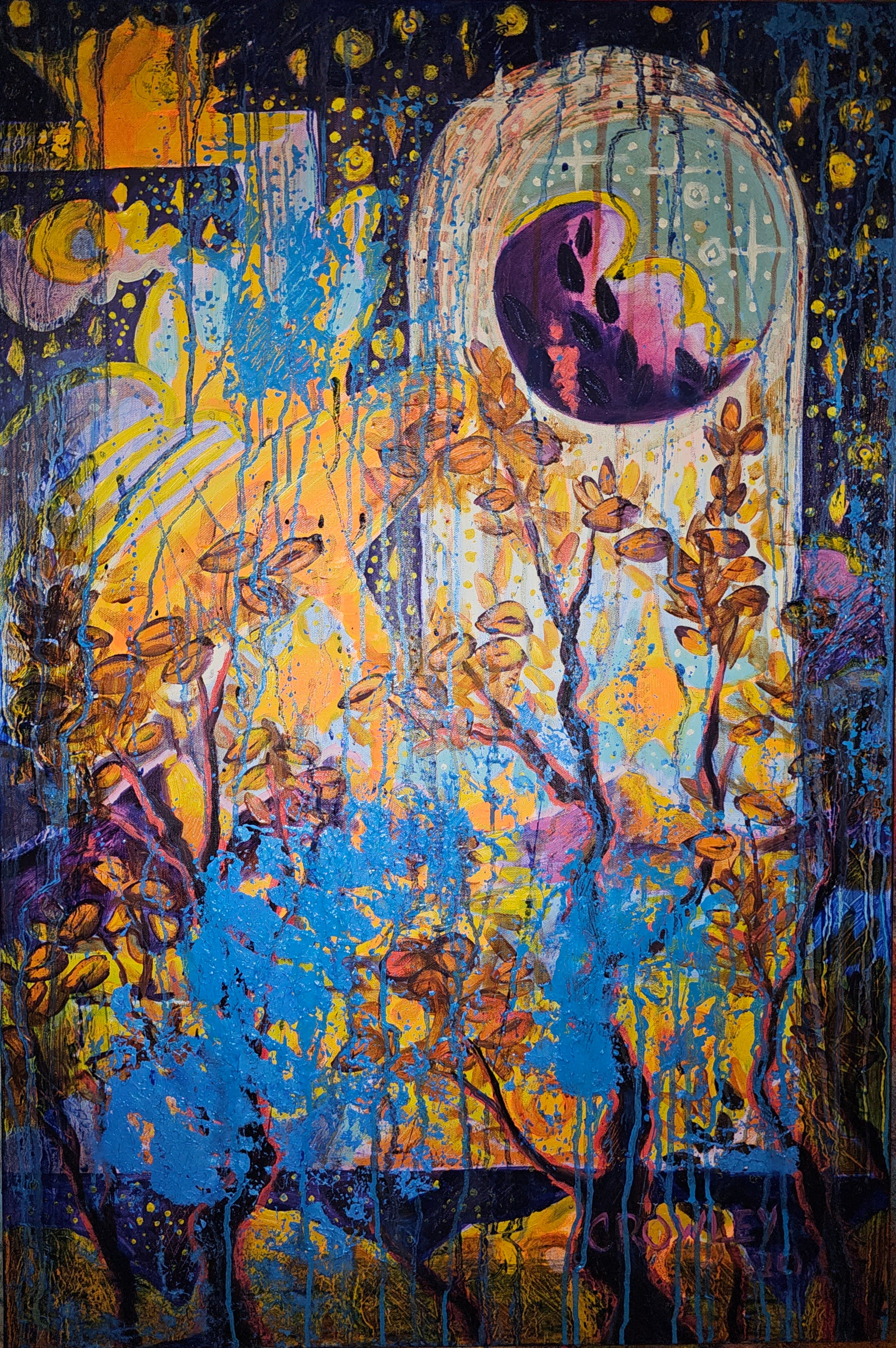 Dan Crowley: Blue Moon, Autumn Storm - Original Artwork for Home Decor & Gift Ideas