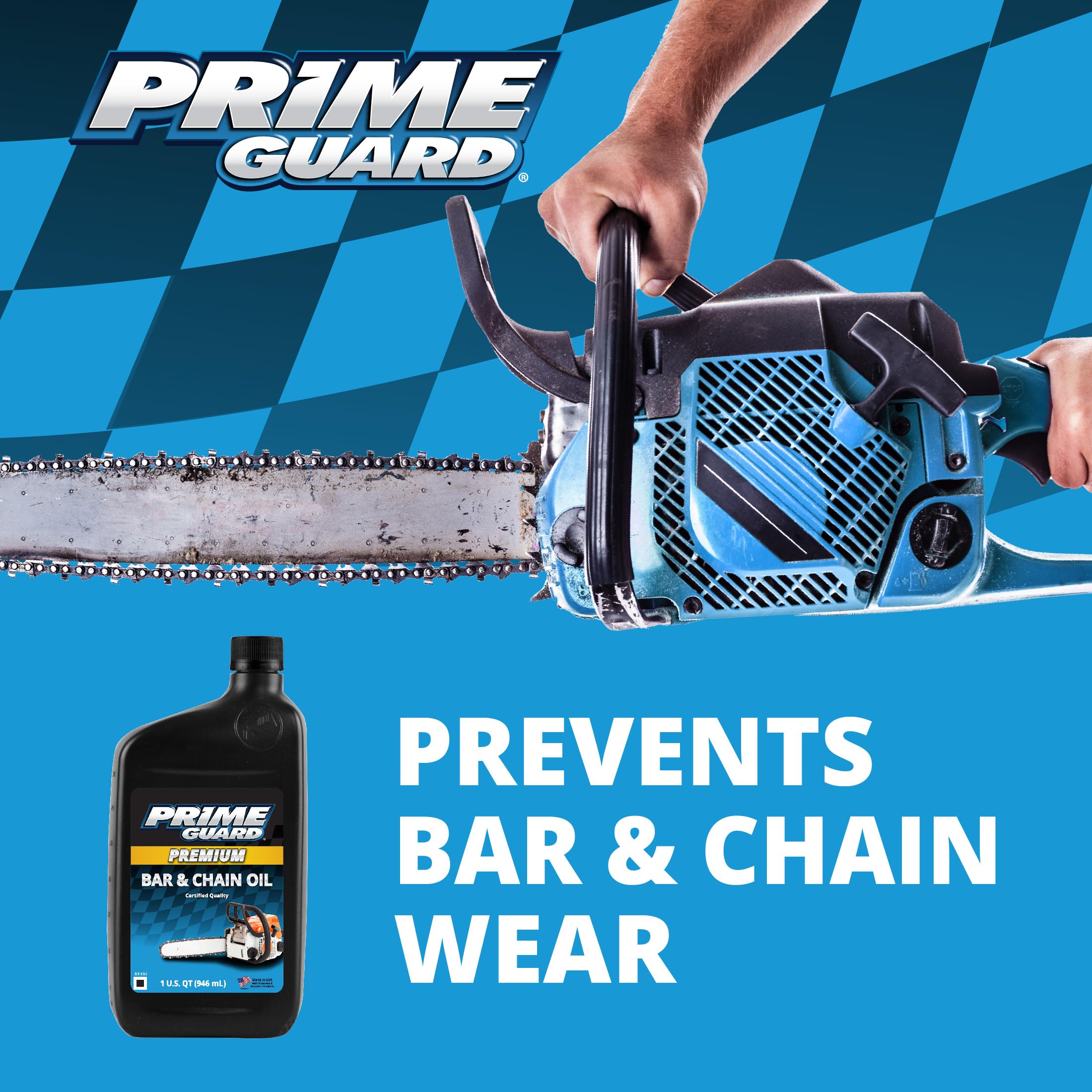 Premium Bar and Chain Oil - 1 Quart (32 oz) for Chainsaw Lubrication | High-Performance Lubricant for Forestry, Woodcutting & Landscaping Tools