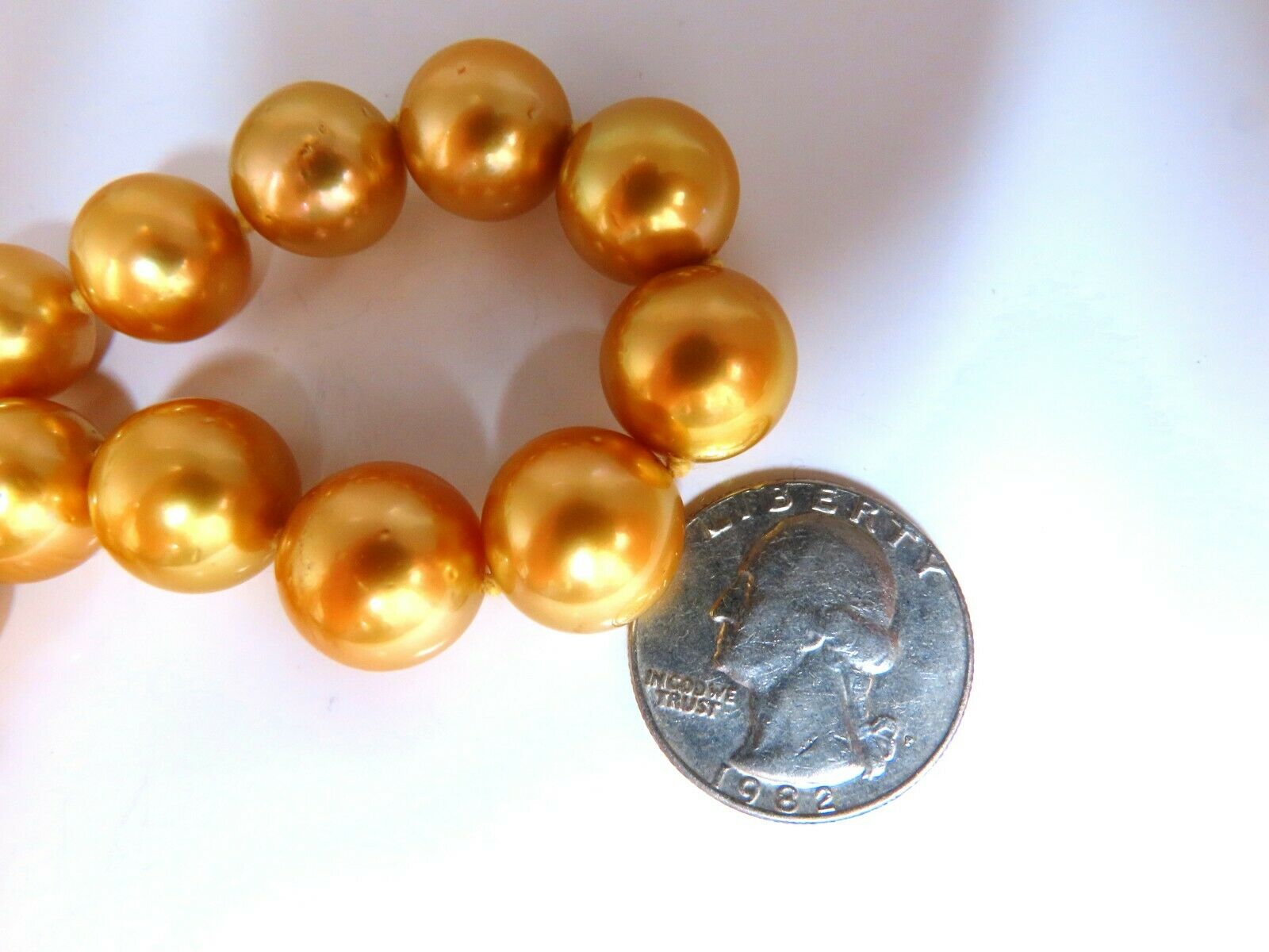 GIA Certified 14mm Natural South Sea Golden Pearls Necklace - Elegant Jewelry for Weddings, Parties & Special Occasions