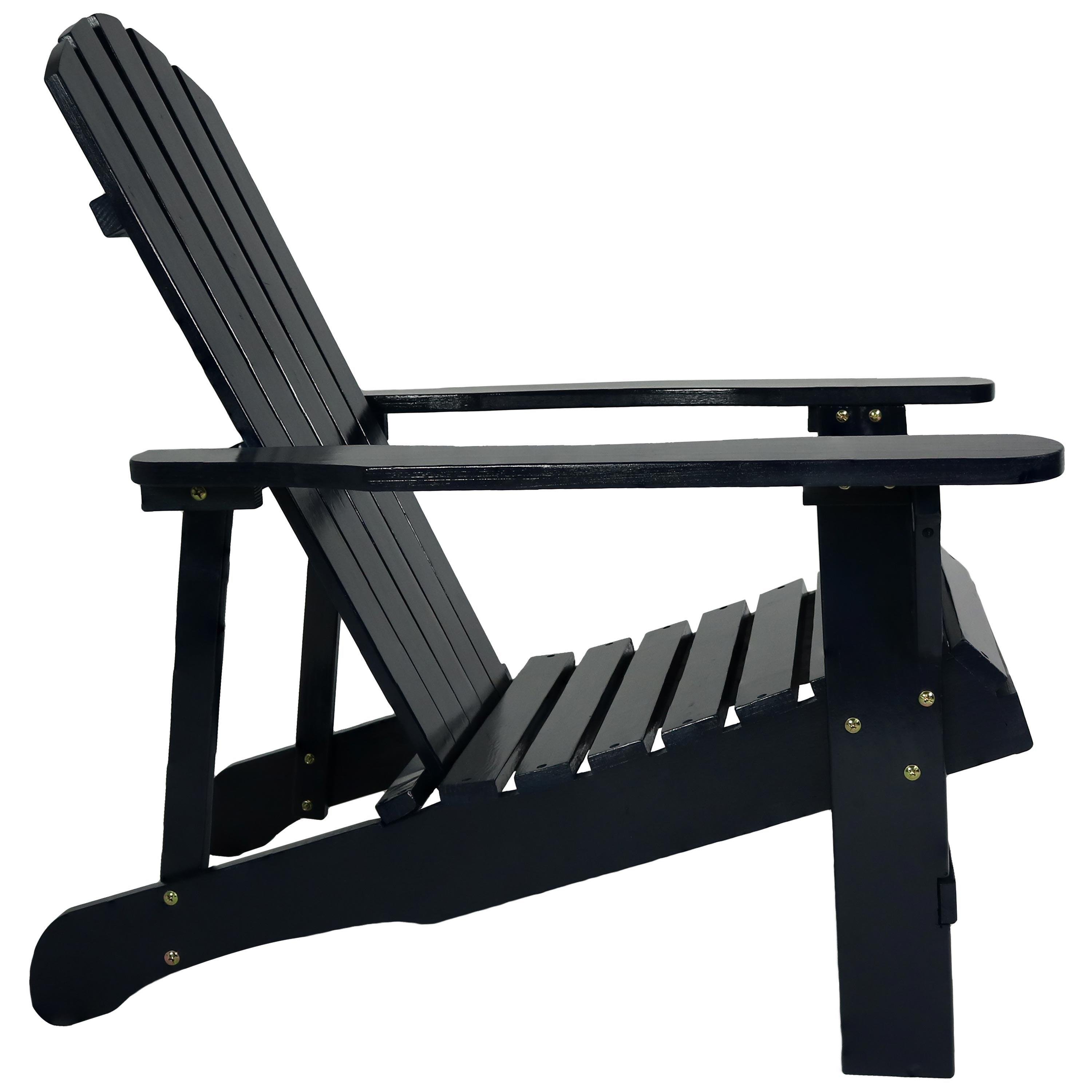 Premium Sunnydaze Coastal Bliss Wooden Adirondack Chair - Outdoor Patio Furniture for Beach, Poolside & Garden Relaxation - Weather-Resistant & Comfortable Lounge Seating