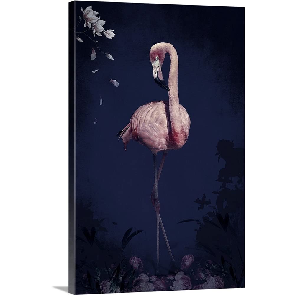Flamingo Canvas Wall Art Print - Tropical Flamingo Painting for Home & Office Decor | Perfect for Living Room, Bedroom, Bathroom Decor