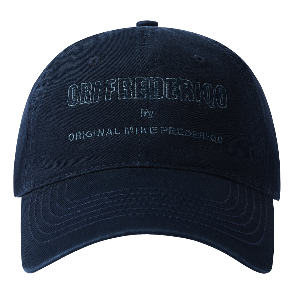 ORI FREDERIQO Logo Baseball Cap - Dark Blue Adjustable Dad Hat for Men & Women - Perfect for Outdoor Sports, Casual Wear & Sun Protection