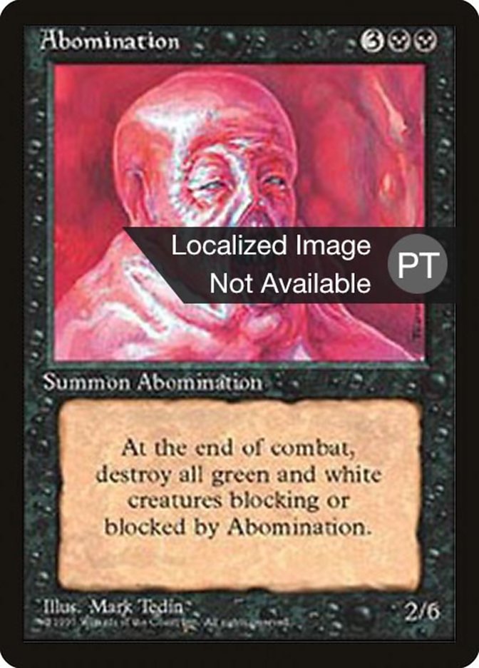 Abomination Fourth Edition Foreign Black Border - Collectible Trading Card Game for MTG Players & Enthusiasts - Perfect for Tournaments, Casual Play & Card Collections