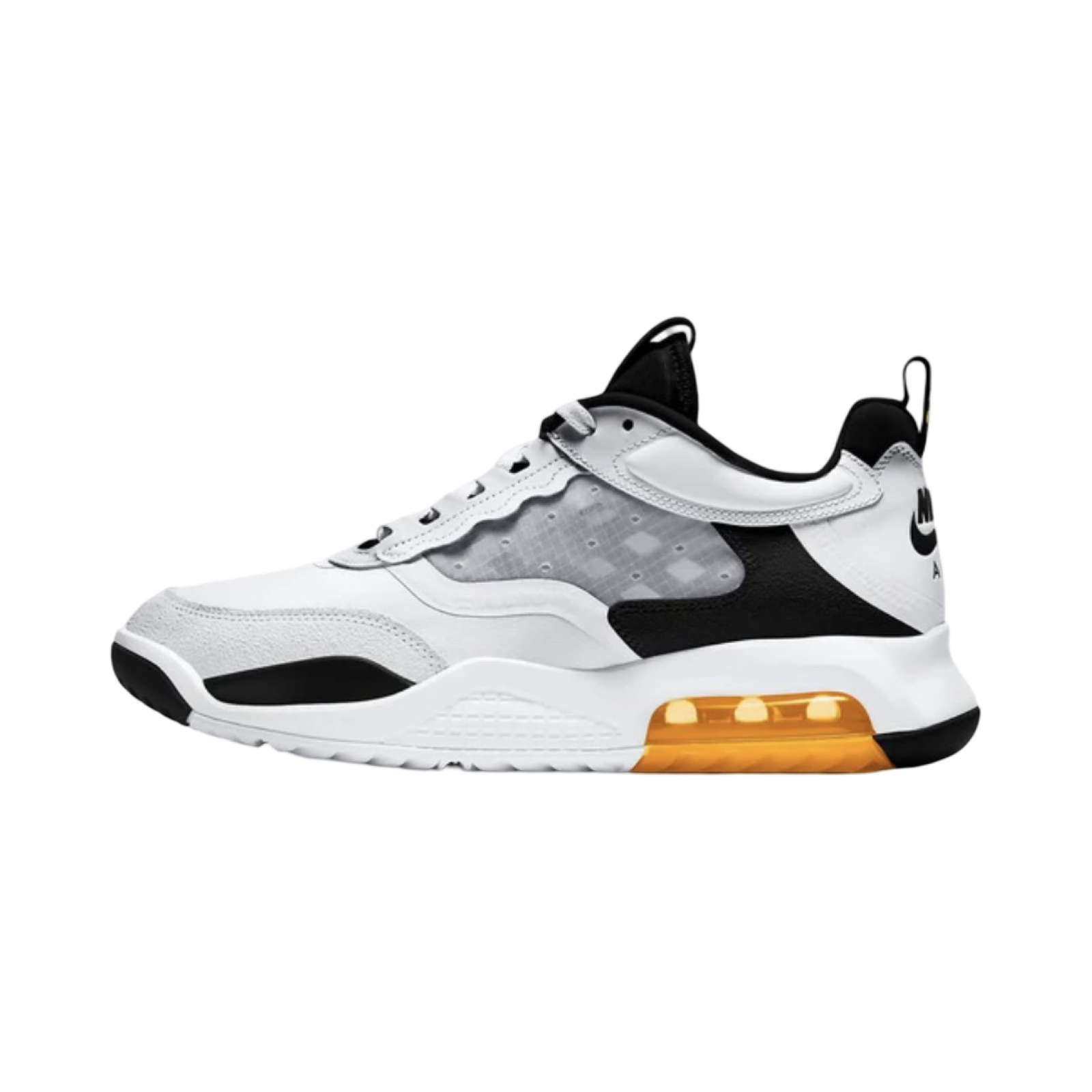 Jordan Max 200 White Laser Orange Men's Running Shoes - Lightweight Cushioned Sneakers for Basketball, Gym & Casual Wear