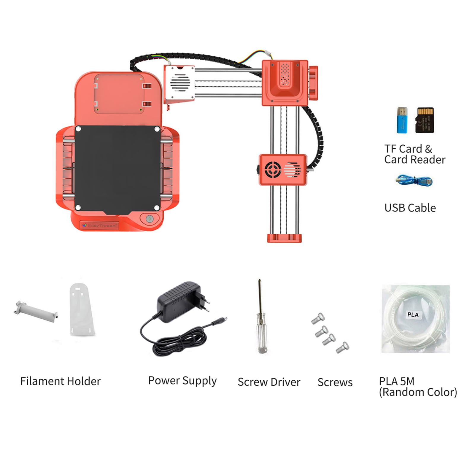Mini 3D Printer for Kids & Beginners - 100x100x100mm Print Size, One-Key Printing, No Heated Bed, Includes PLA Sample Filament & TF Card - Perfect for Home Education, STEM Learning & Small DIY Projects