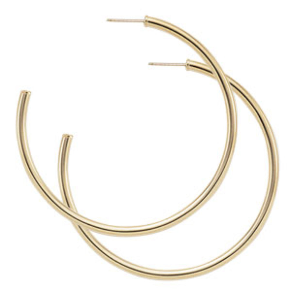 14K Yellow Gold Hoop Earrings for Women - Classic Circle Huggie Earrings for Everyday Wear | Perfect Gift for Birthday, Anniversary & Valentine's Day