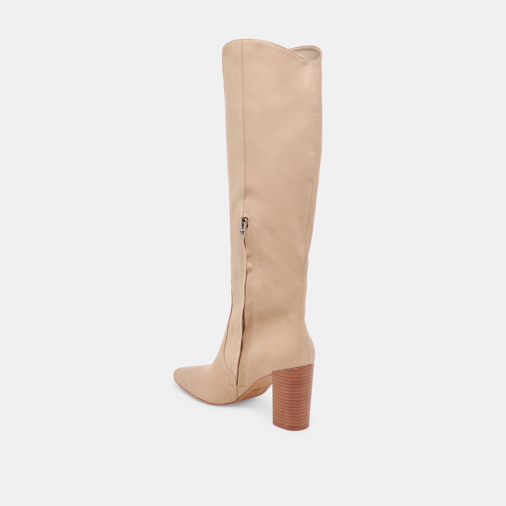 NEDI Wide Calf Boots for Women – Dune Nubuck Leather Mid-Calf Riding Boots – Comfortable & Stylish for Fall, Winter, and Casual Outfits