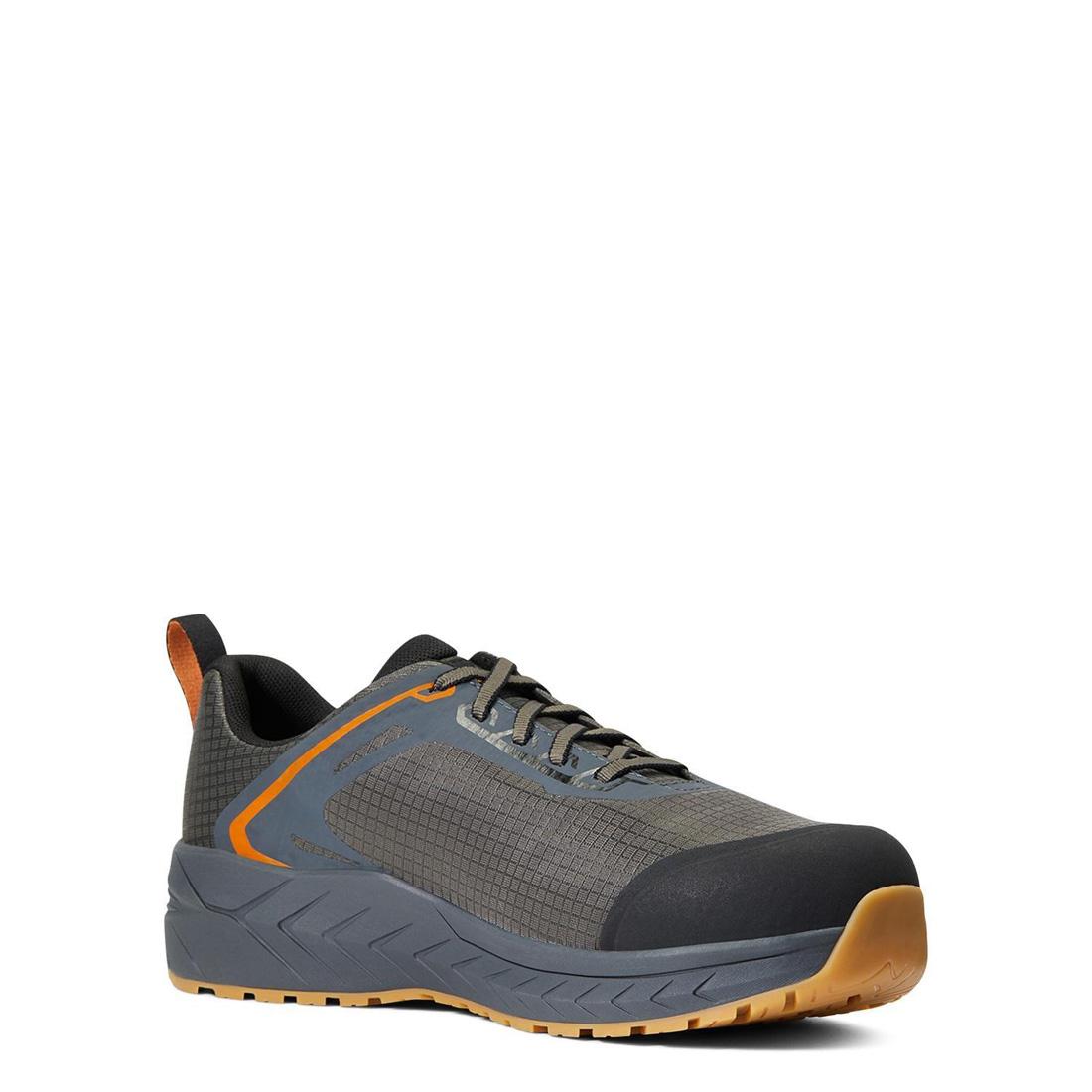 Outpace Composite Toe Work Shoes for Men - Lightweight Safety Boots with Steel Toe Protection, Slip Resistant & Comfortable for Construction, Warehouse & Outdoor Work