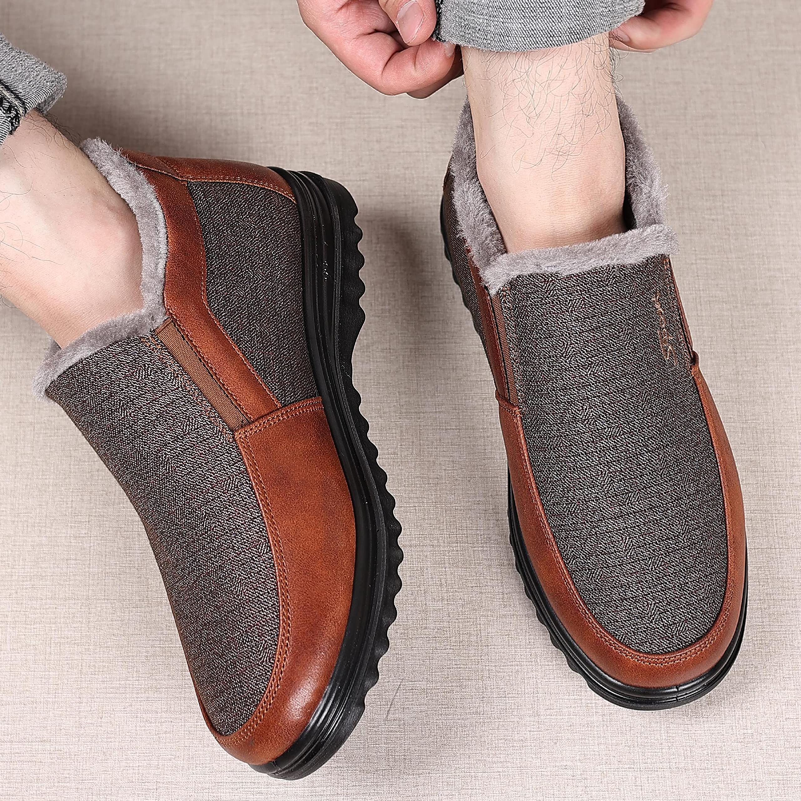 COSIDRAM Men's Casual Loafers - Lightweight Ankle High Moccasin Shoes for Men | Comfortable Slip-On Walking Shoes for Work, Travel & Everyday Wear