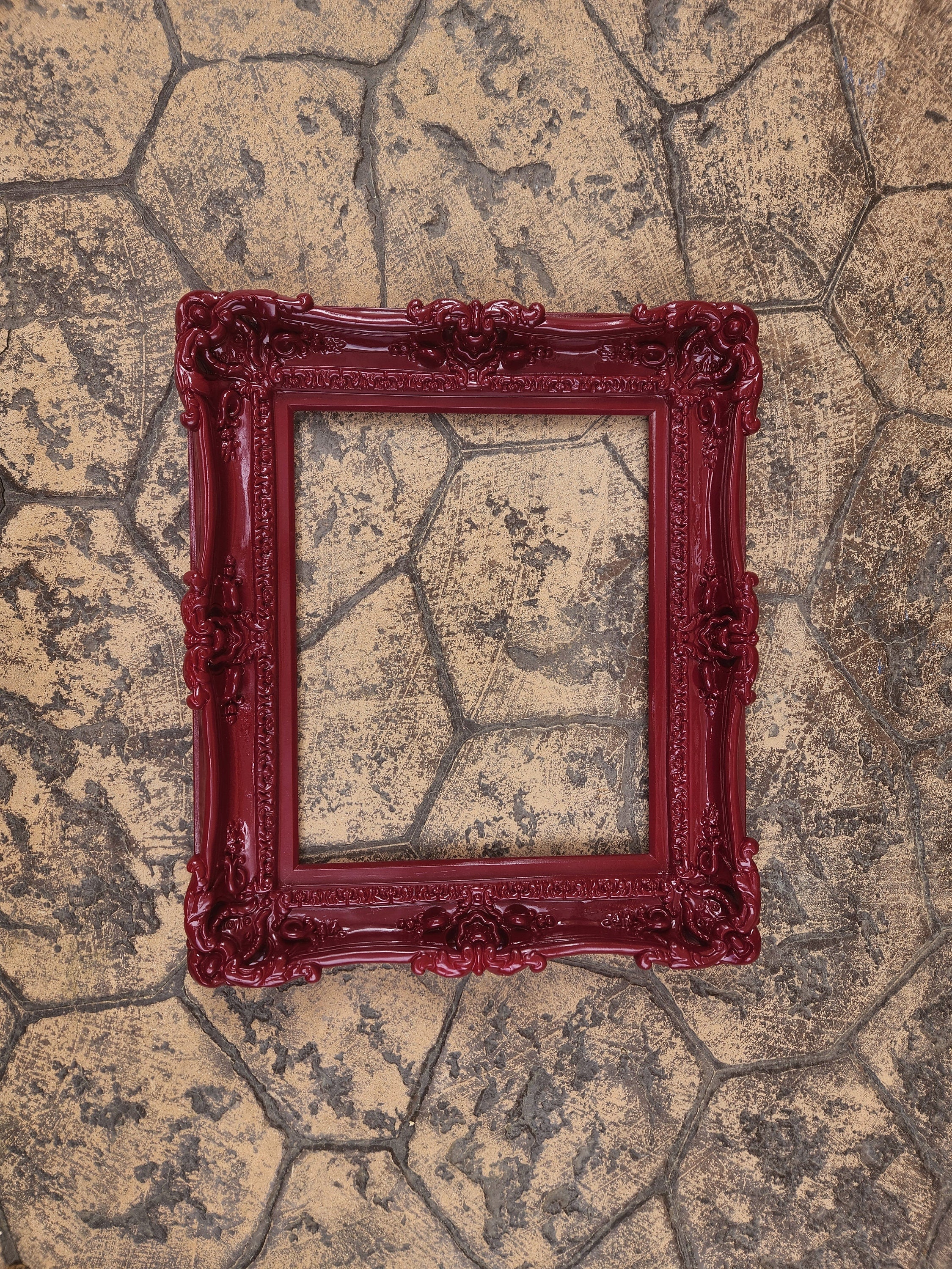 20x24 Burgundy Picture Frame - Elegant Colonial Style Photo Frame for Wall Decor, Wedding, Family Photos & Home Display