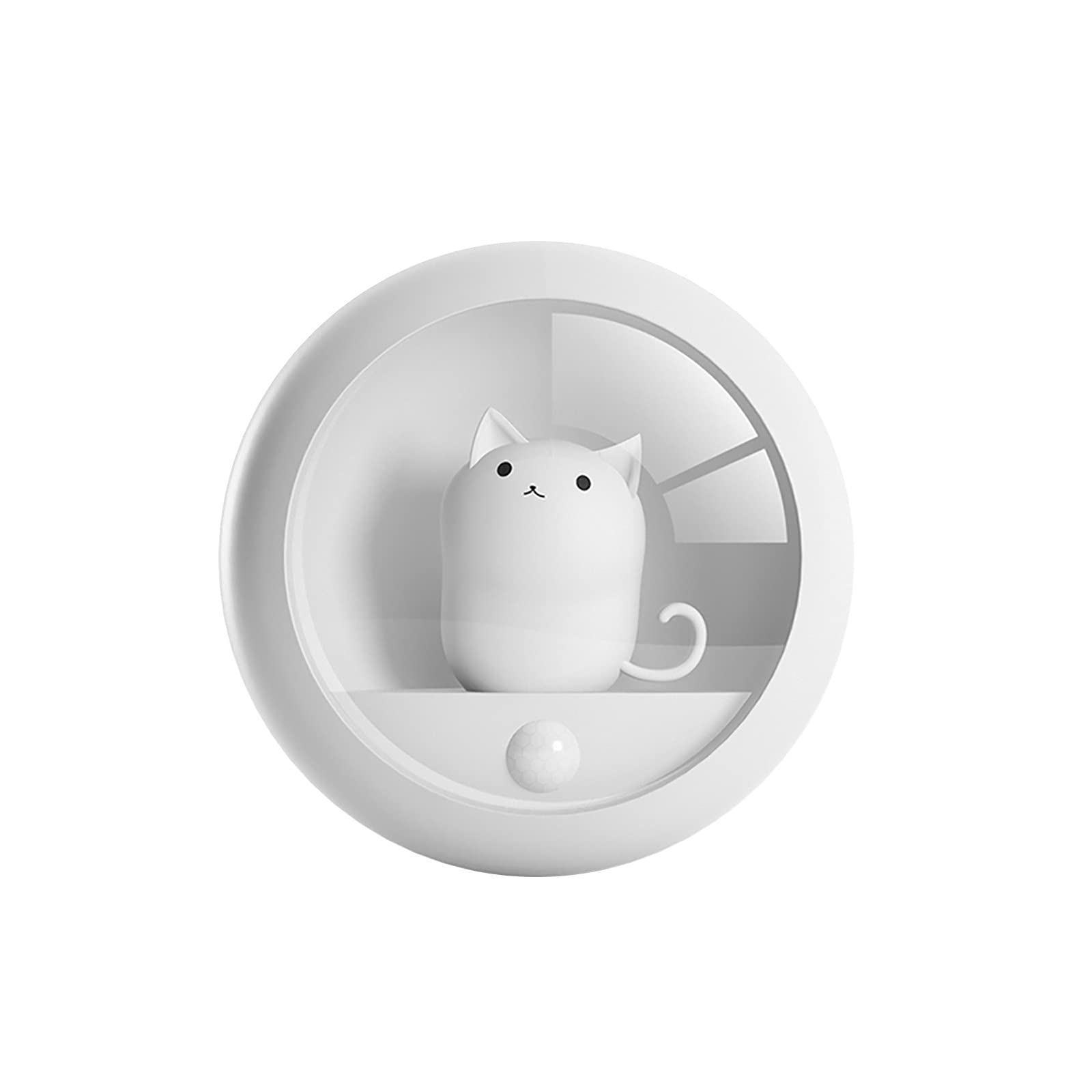 1# WU Creative Human Body Sensor Night Light - Cute Pet Cat Bedroom Atmosphere Light for Kids, Adults, Home Decor & Safety | Perfect for Nighttime Bathroom Trips, Nursery Rooms & Hallway Lighting