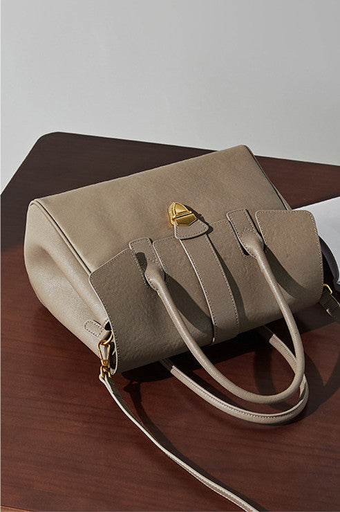 Stylish Leather Flap Work Bag for Women - Professional Office Tote with Multiple Pockets - Perfect for Business, Commuting & Travel