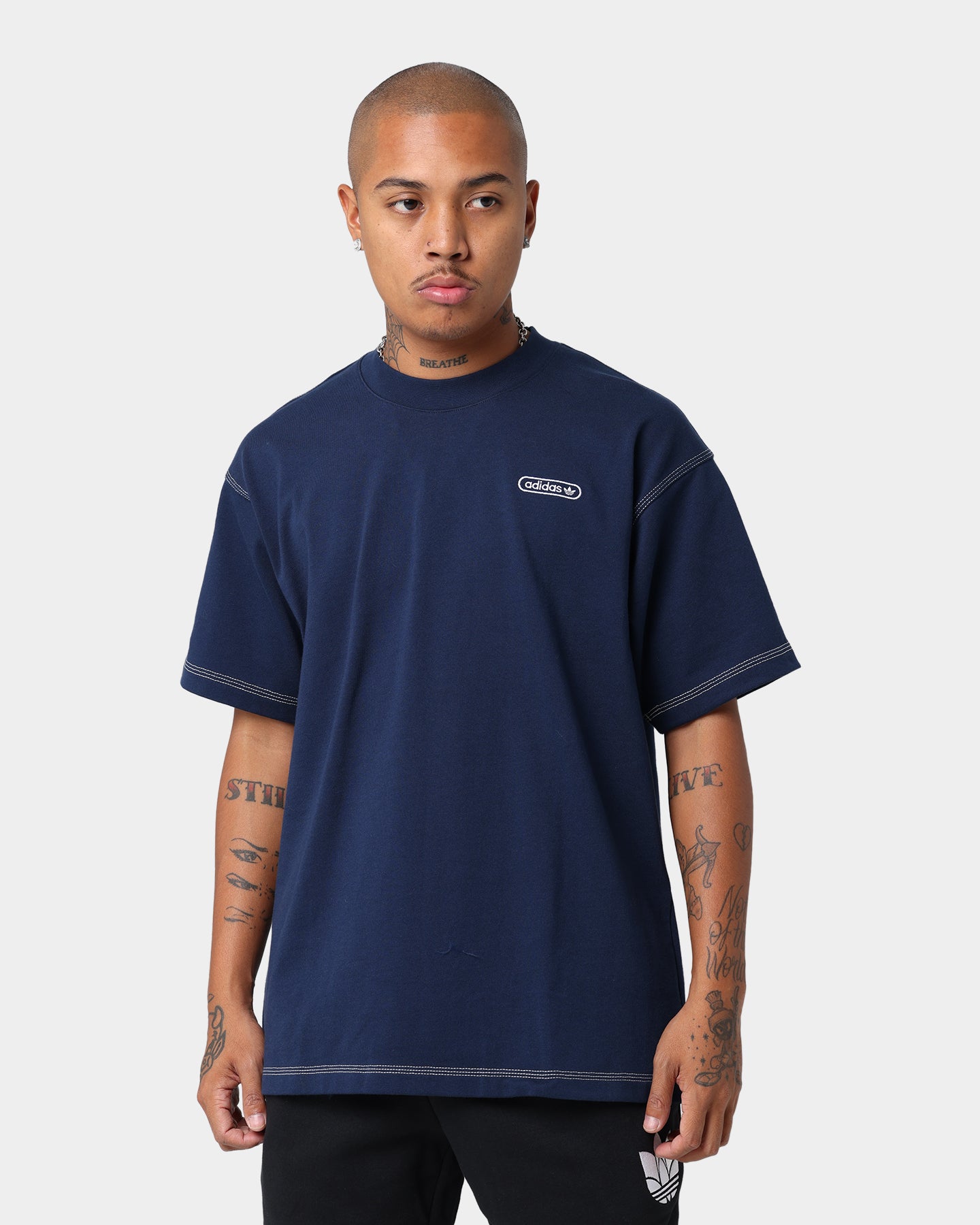 Adidas Men's WW Short Sleeve T-Shirt - Comfortable Cotton Crew Neck Tee for Casual Wear & Sports | Collegiate Navy Blue | Perfect for Gym, Running & Everyday Outfits