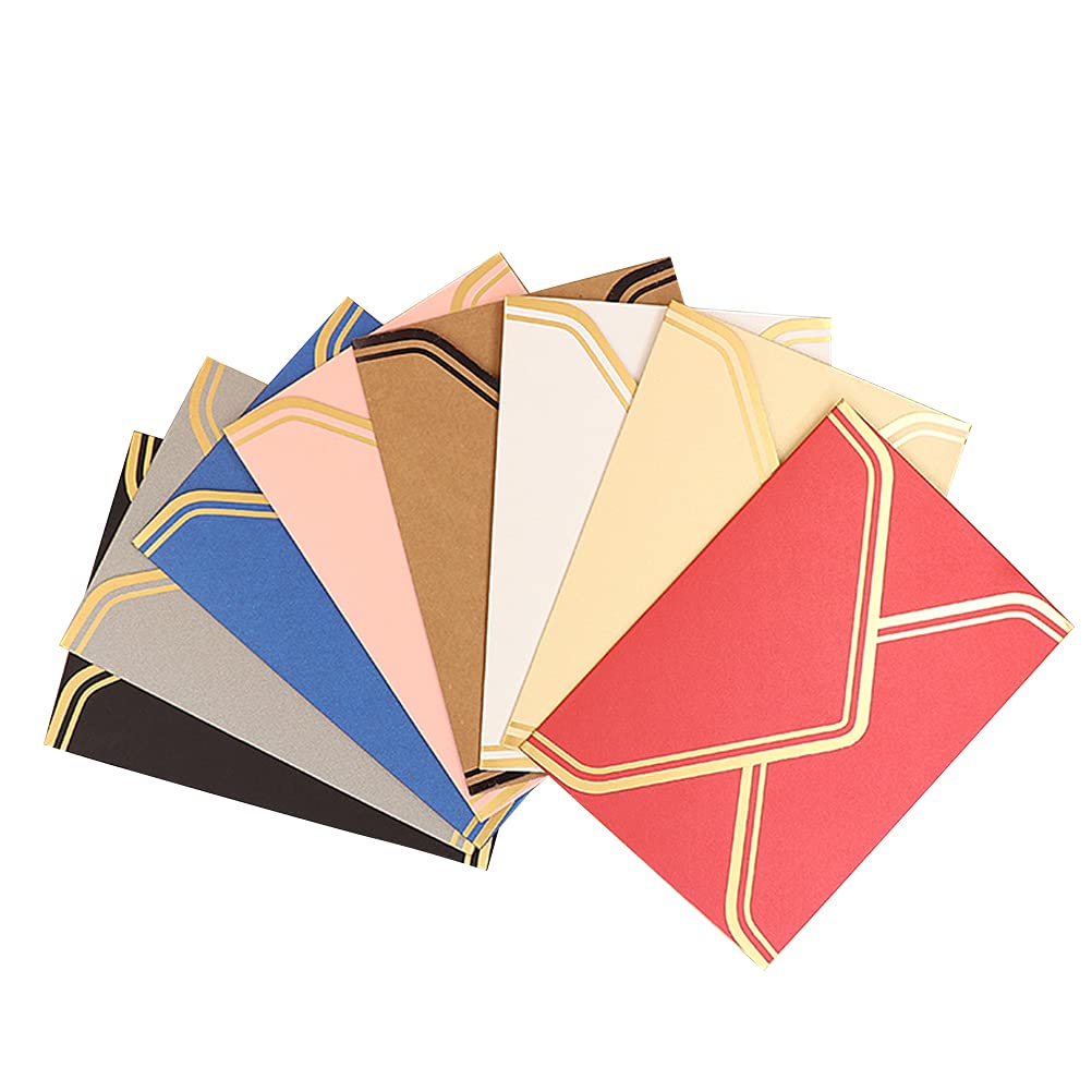 10-Pack Kraft Christmas Card Envelopes - Holiday Party Invitation Envelopes, Greeting Card Envelopes with Bronzing Details, Classic Style for Holiday Cards, Letters & Notes - Perfect for Christmas Party Invitations, Wedding Invites & Thank You Cards