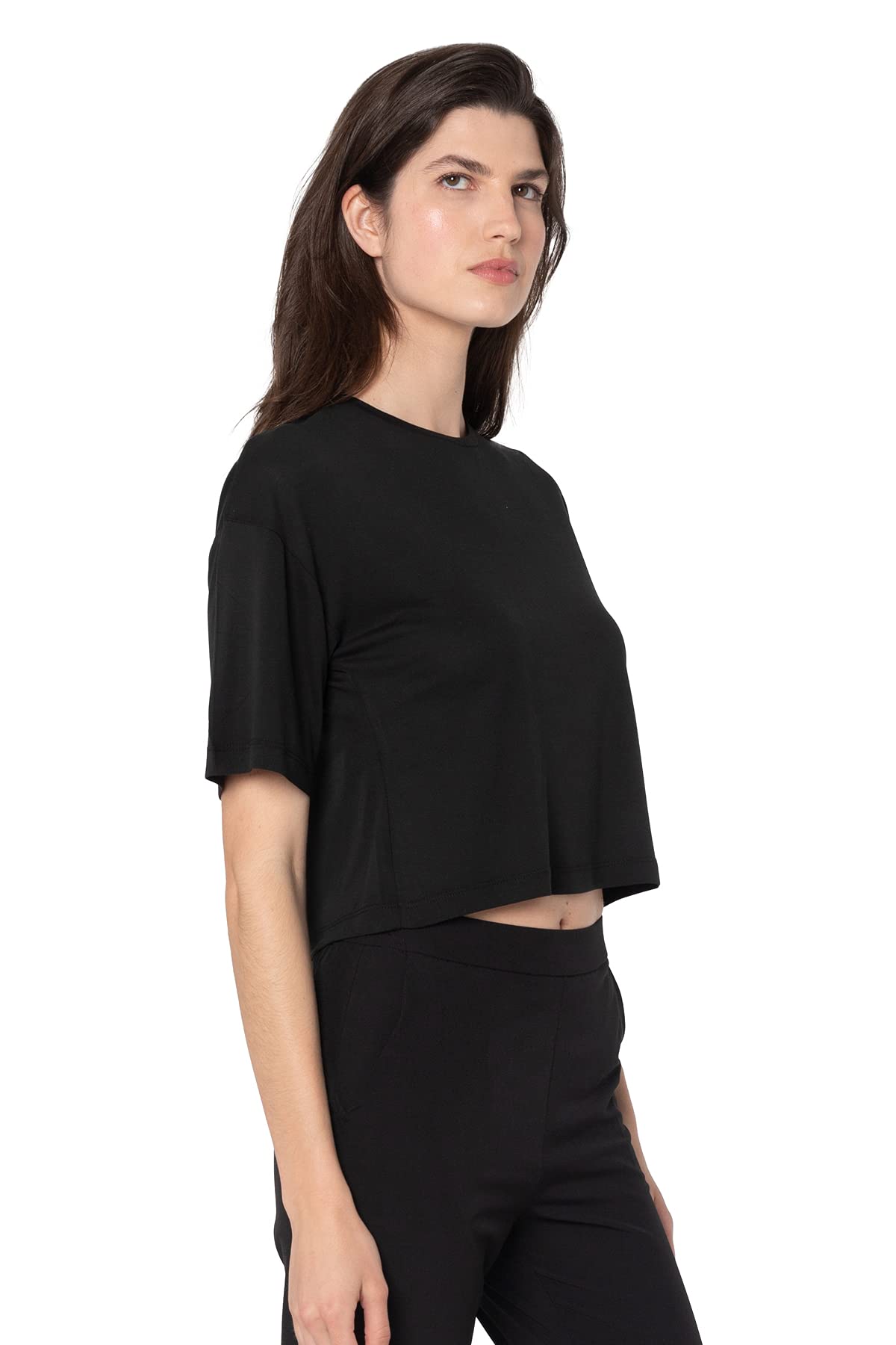 Pure & Simple Women’s Cropped T-Shirt - Soft Cotton Casual Tee for Summer | Perfect for Streetwear, Yoga & Everyday Outfits