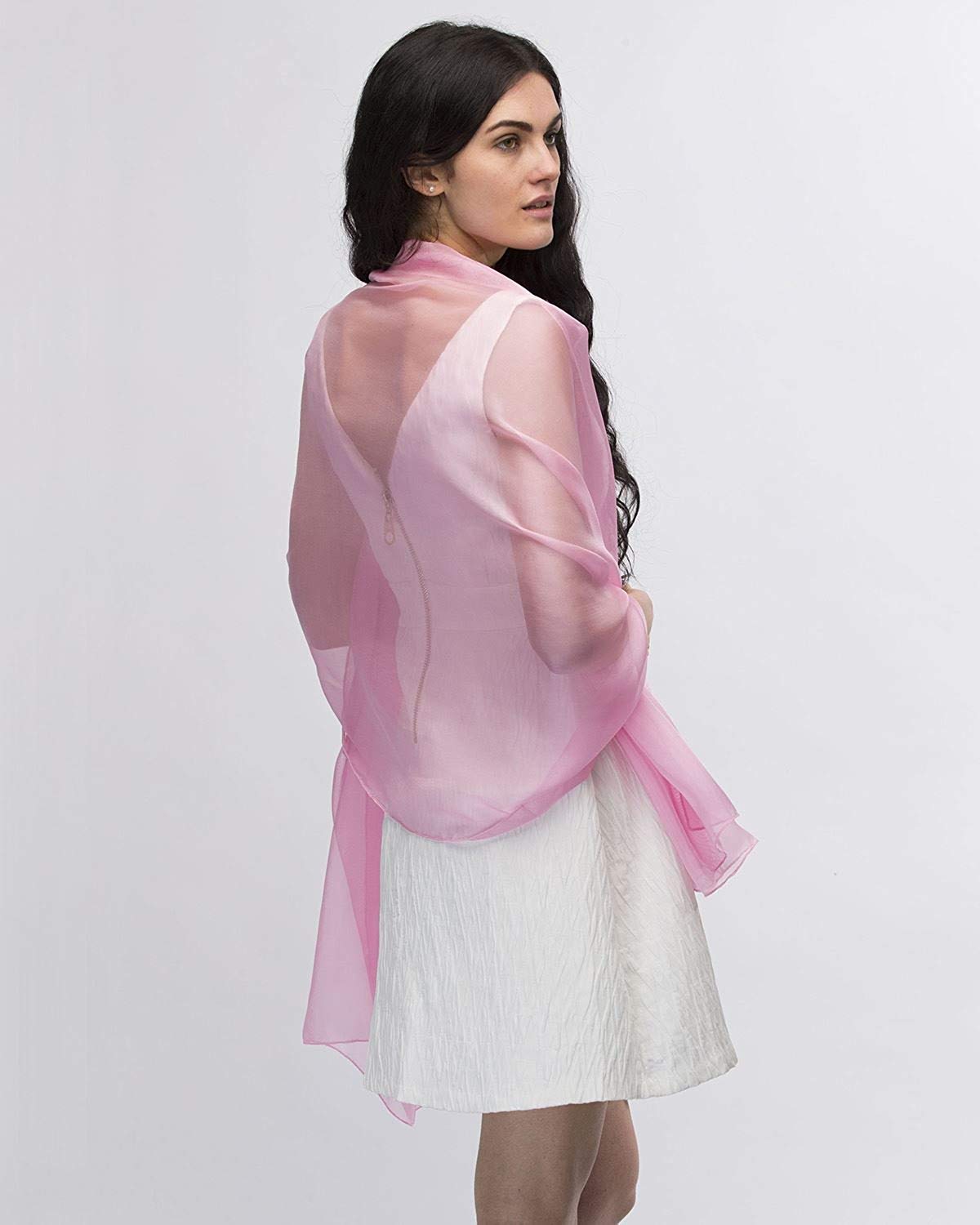 TMS Soft Chiffon Scarf for Women - Lightweight Sheer Shawl Wrap for Beach, Party & Evening Wear - Elegant Cover Up Accessory for Summer Outfits & Special Occasions