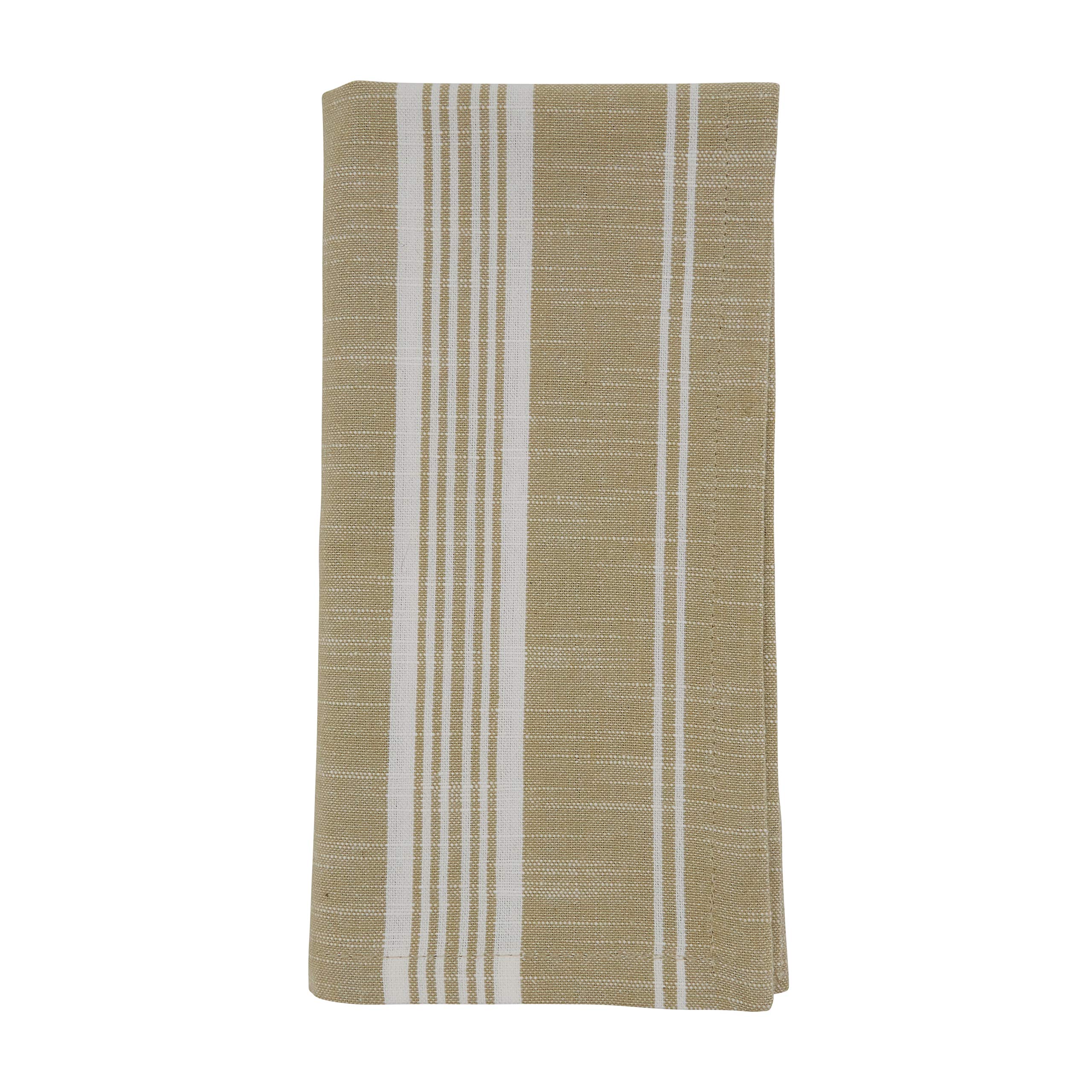 Premium Striped Cotton Table Napkins Set of 4 - Soft & Absorbent Dinner Napkins for Everyday Use, Parties & Formal Dining - Machine Washable & Durable