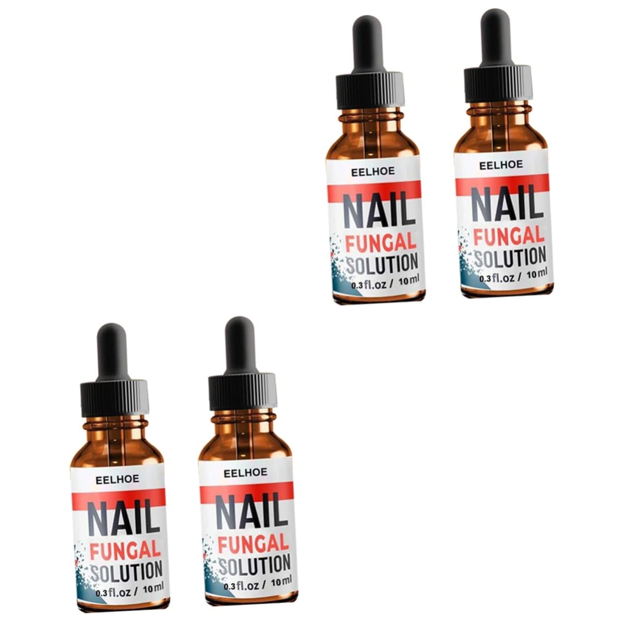Healeved 4 Pcs Nail Repair Solution - Fungal Nail Treatment for Toenails & Fingernails | Onychomycosis Repair Fluid, Nail Strengthener & Polish | Perfect for Damaged, Brittle Nails at Home or Salon Care