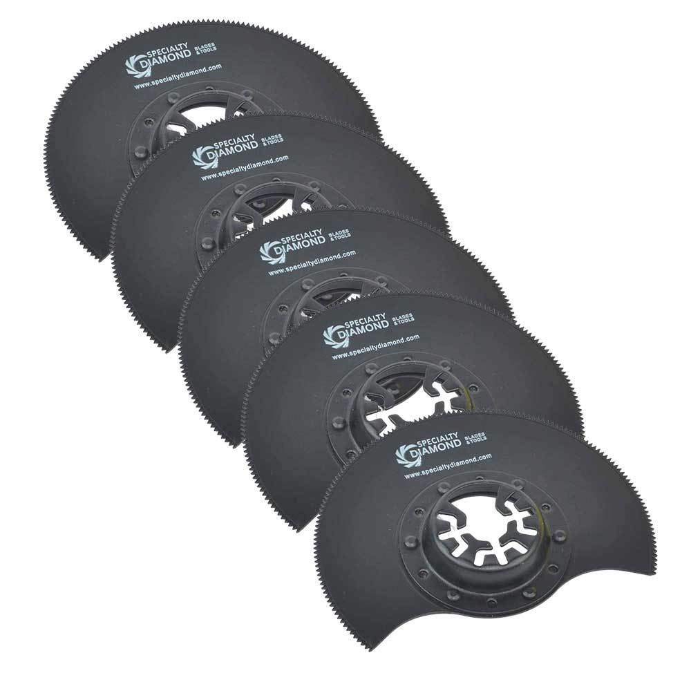 AB5J 80mm Semi-Circular Multitool Saw Blades - 5 Pack with 9mm Offset Mount - Perfect for Woodworking, Metal Cutting & DIY Home Renovation Projects