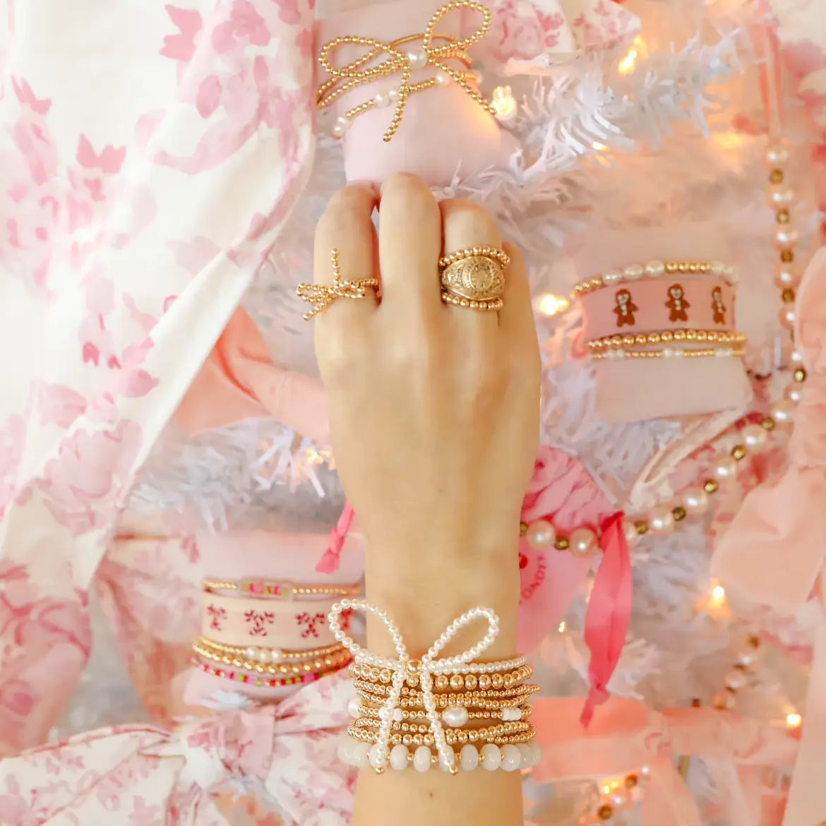 Elegant Extended Pearl Bow Beaded Bracelet for Women - Perfect for Weddings, Parties & Special Occasions