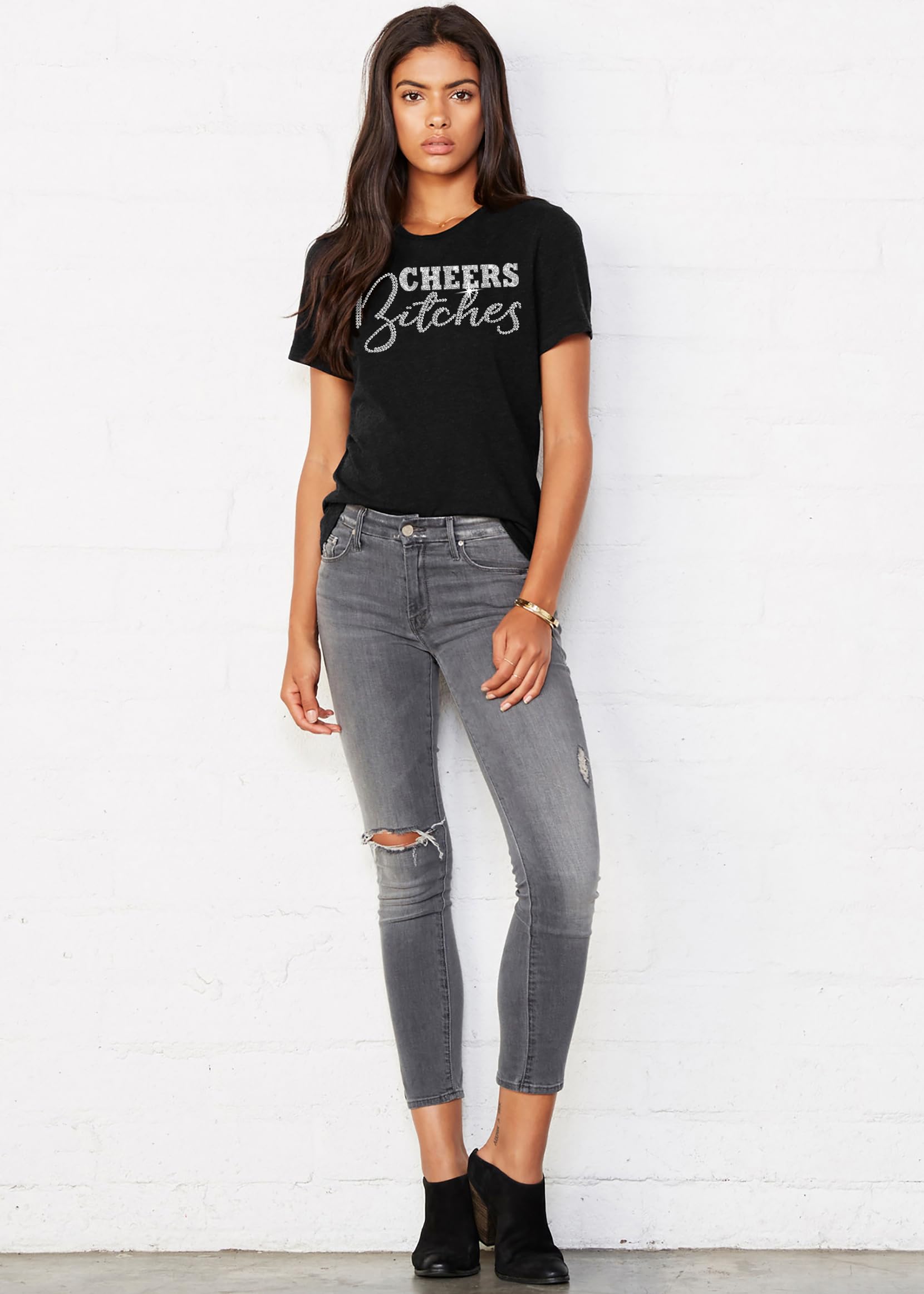 Funny Women's Birthday Shirts with Rhinestones - 'It's My Birthday Bitches' T-Shirt - Cute & Sassy Birthday Gifts for Her - Perfect for Parties, Girls Night Out & Birthday Celebrations