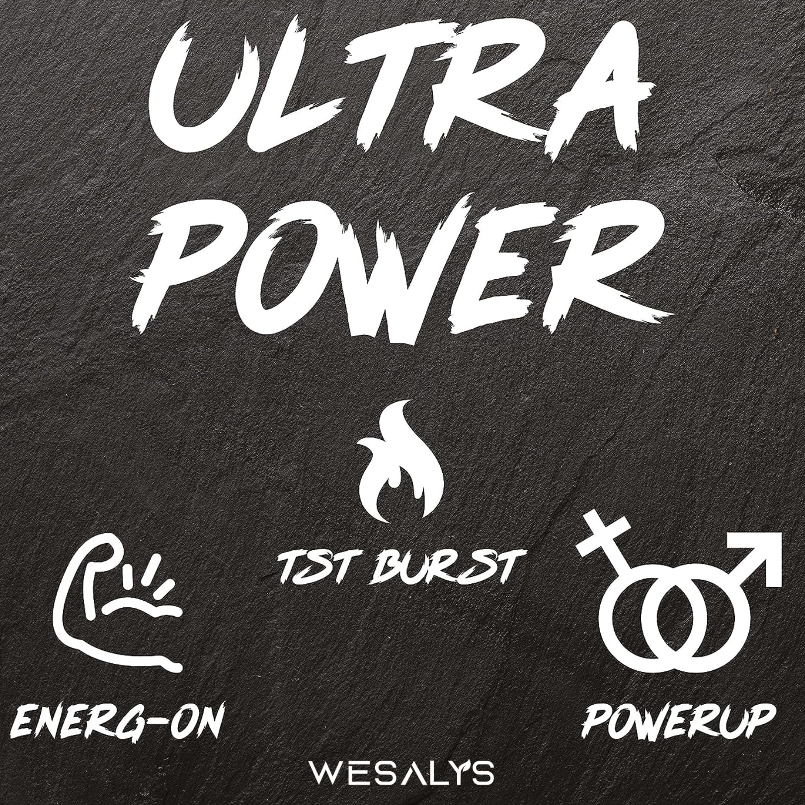 Premium Black Maca Peruvian + Tribulus Terrestris + L-Arginine + Zinc | High Potency Supplement | Made in Italy | Muscle Mass Gainer | Natural Energy Booster | by Wesalys | for Bodybuilding, Workout Performance & Vitality